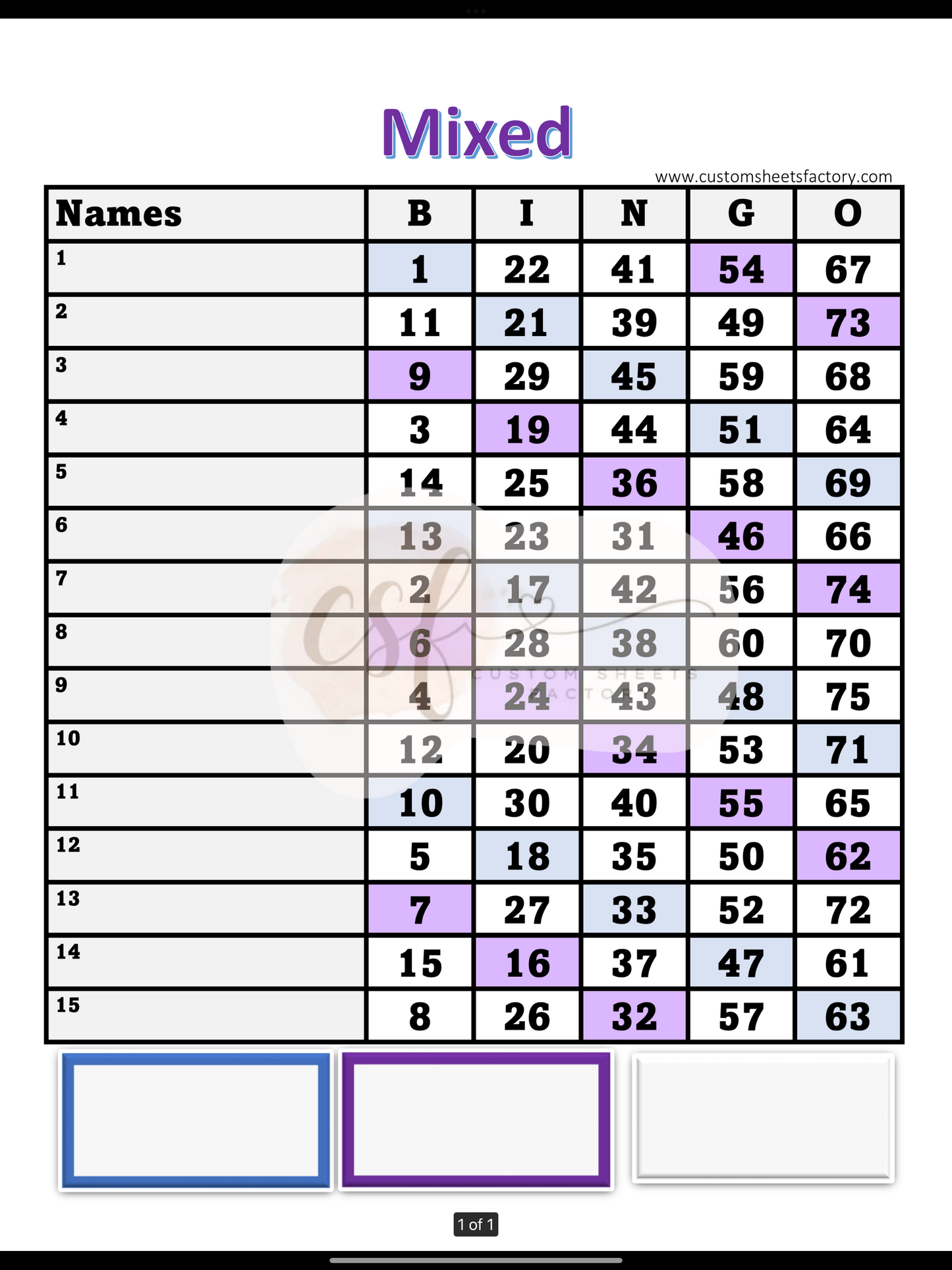 Basic Bundle - Purple & Blue - 10 pages