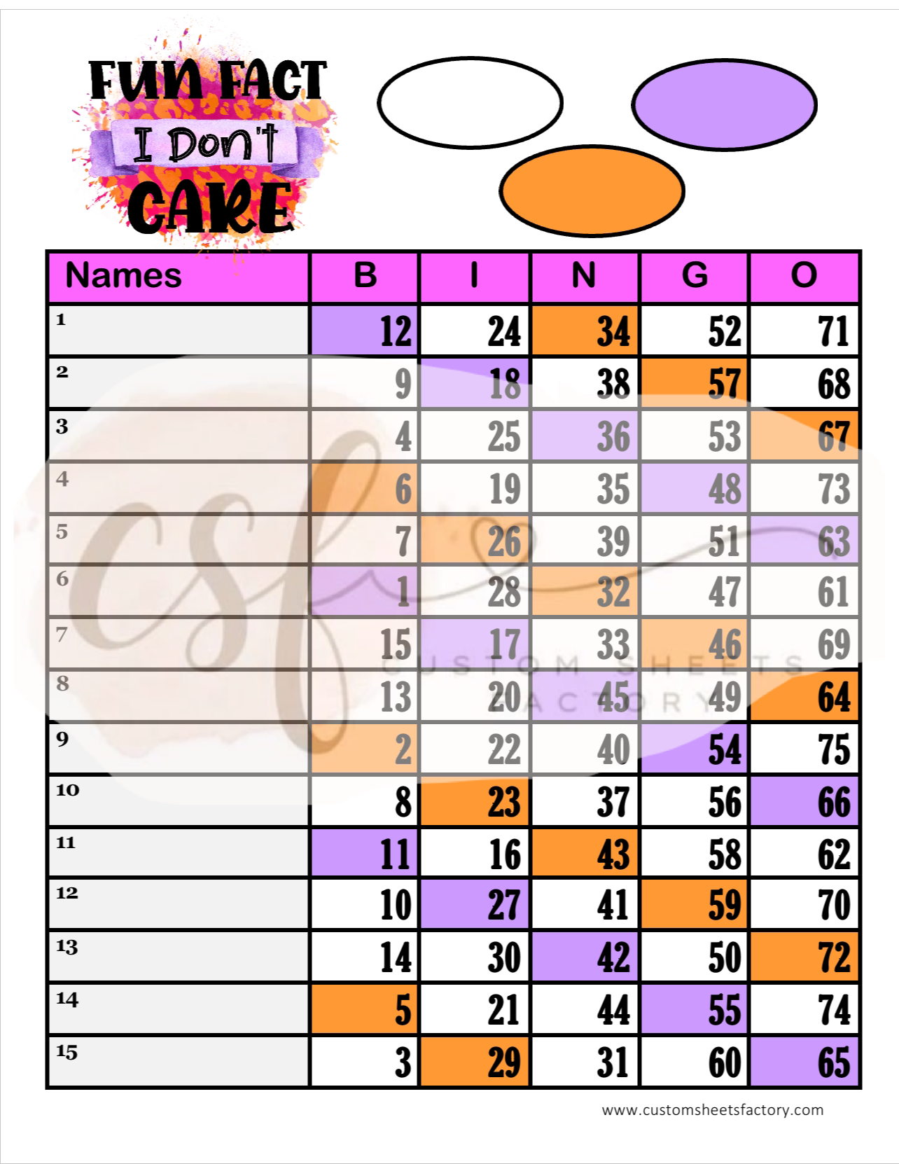 Fun Fact I dont care - 15 Line - 75 Ball1.
