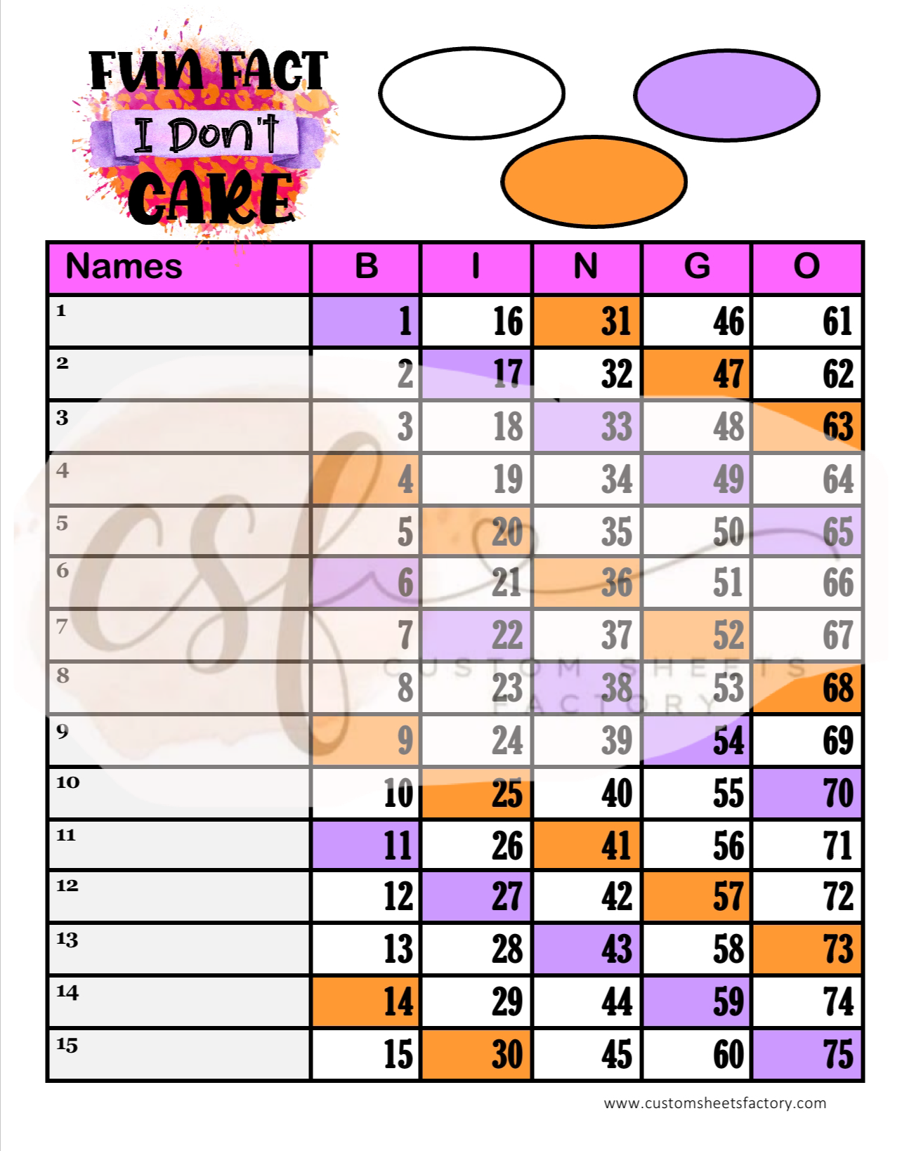 Fun Fact I dont care - 15 Line - 75 Ball1.