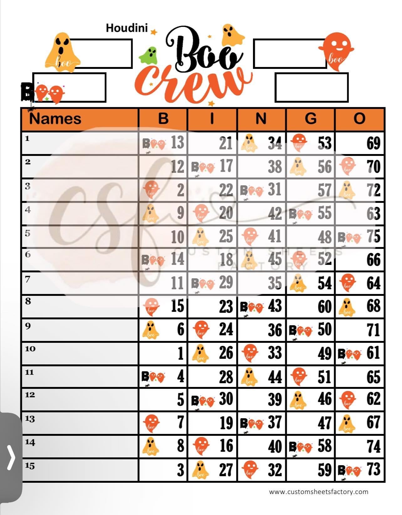 Boo Crew - 15 Line - Straight & Houdini
