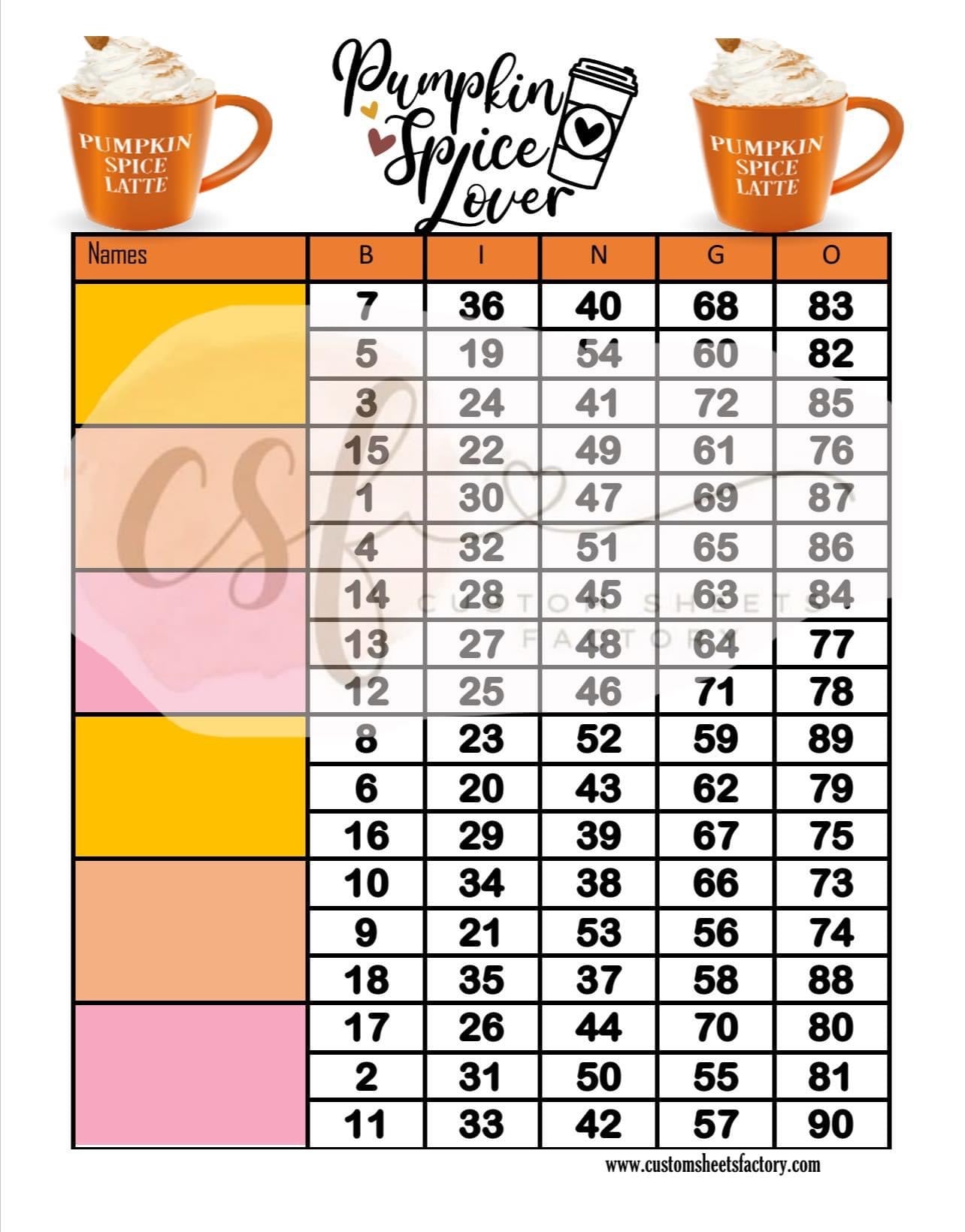 Pumpkin Spice Lover -  15 Line, 18 Line, 10 Line, 5 Block, 6 Block & Grid