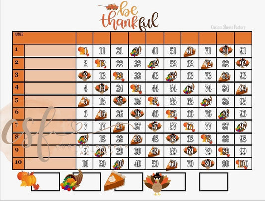 Be Thankful - 10 Line - 100 Ball