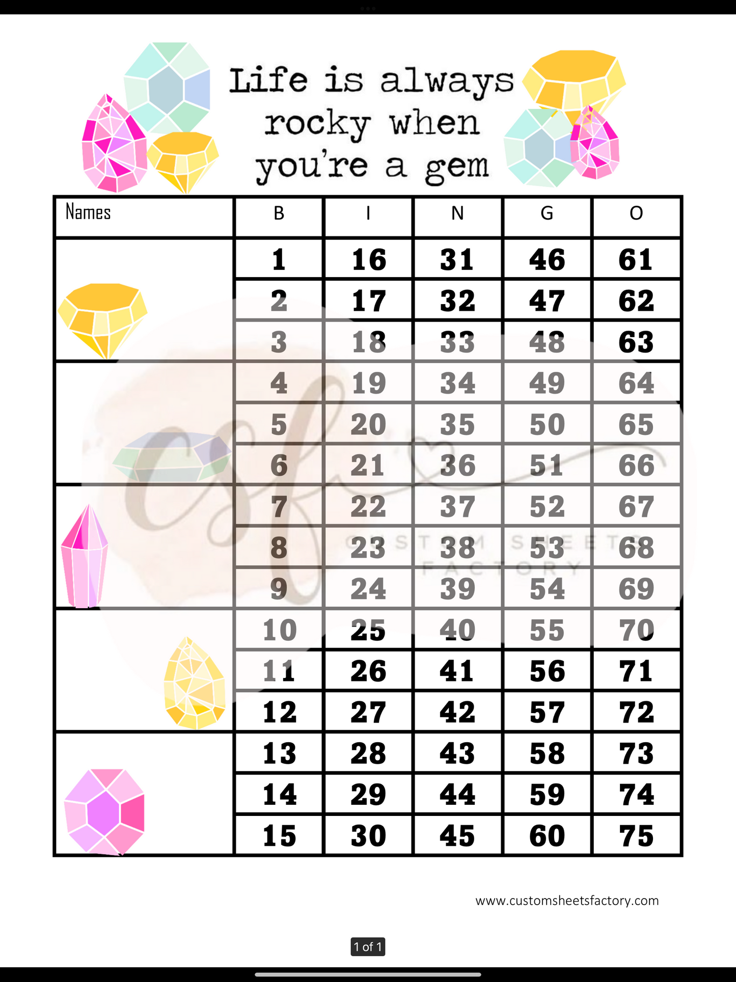 Life is always rocky when you're a gem - 5 & 6 Blocks - Straight & Houdini