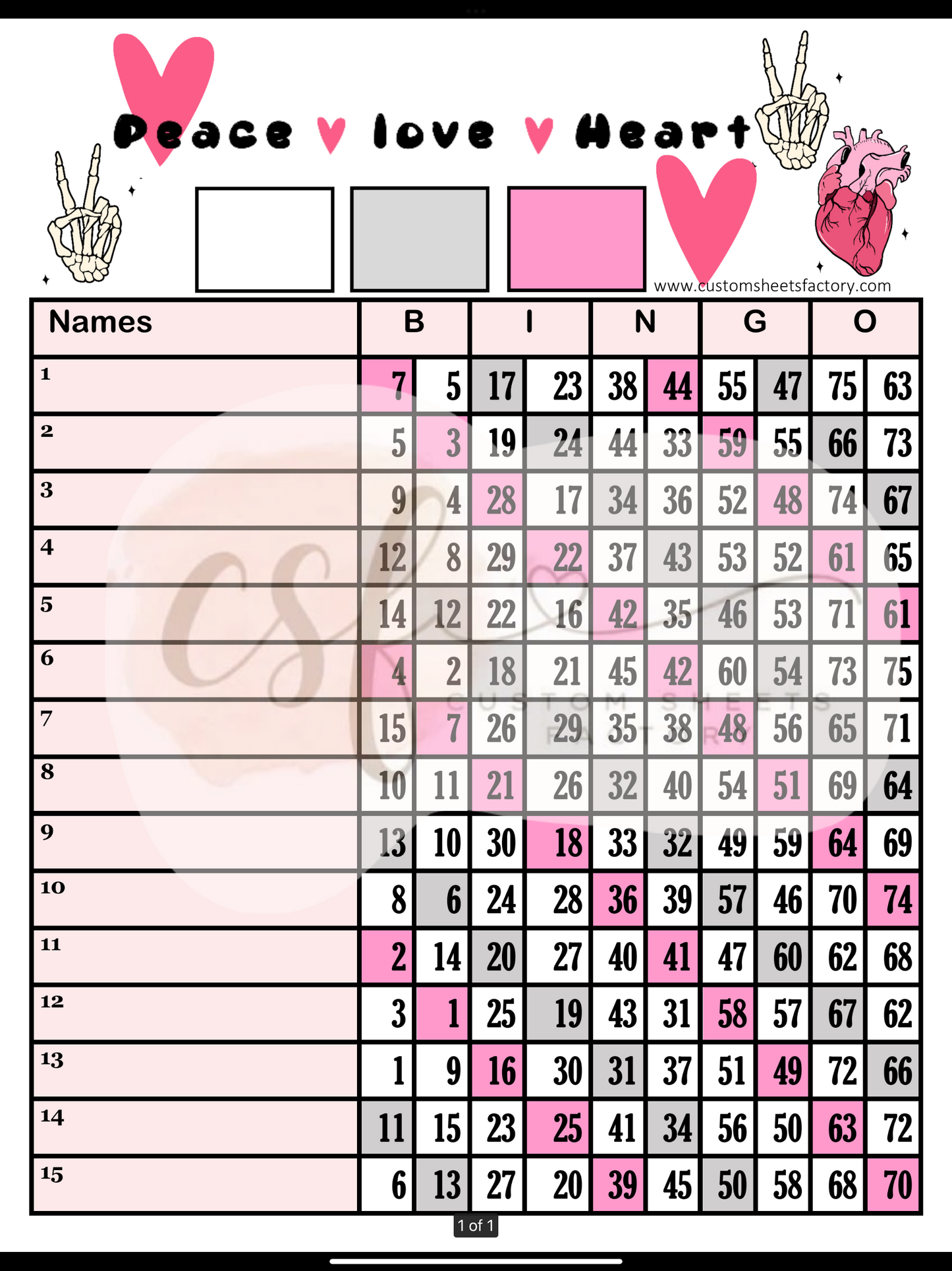 Peace Love Heart Double Action