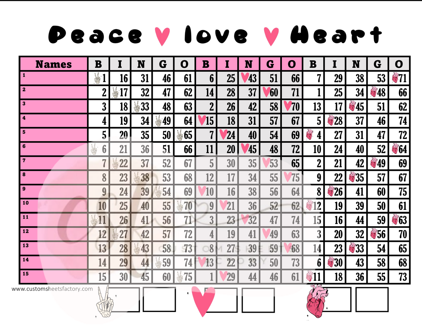 Peace Love Heart Triple Action