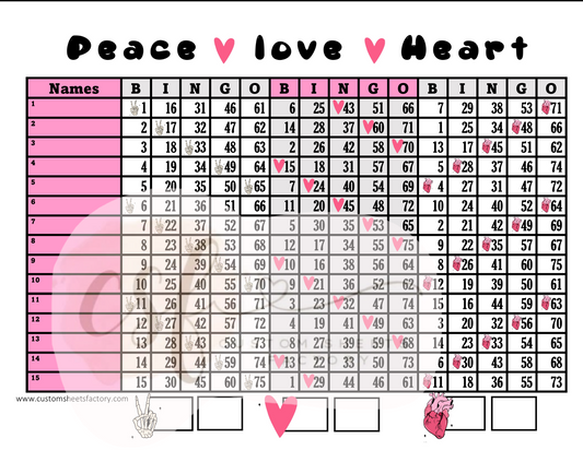 Peace Love Heart Triple Action