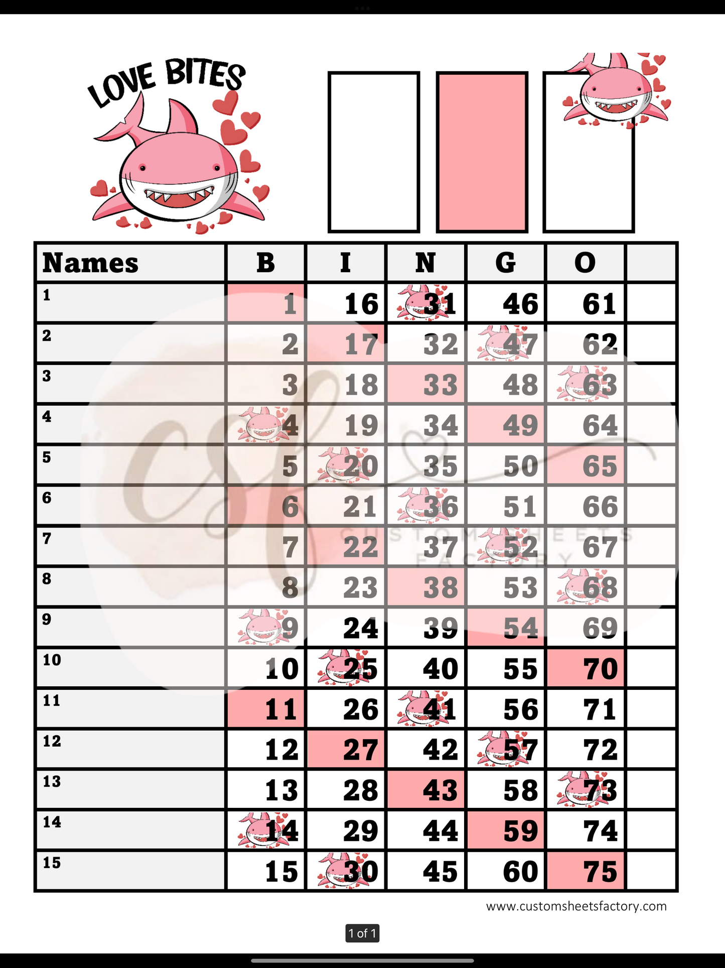 Love Bites - Sharks - 15 Line - Straight & Houdini