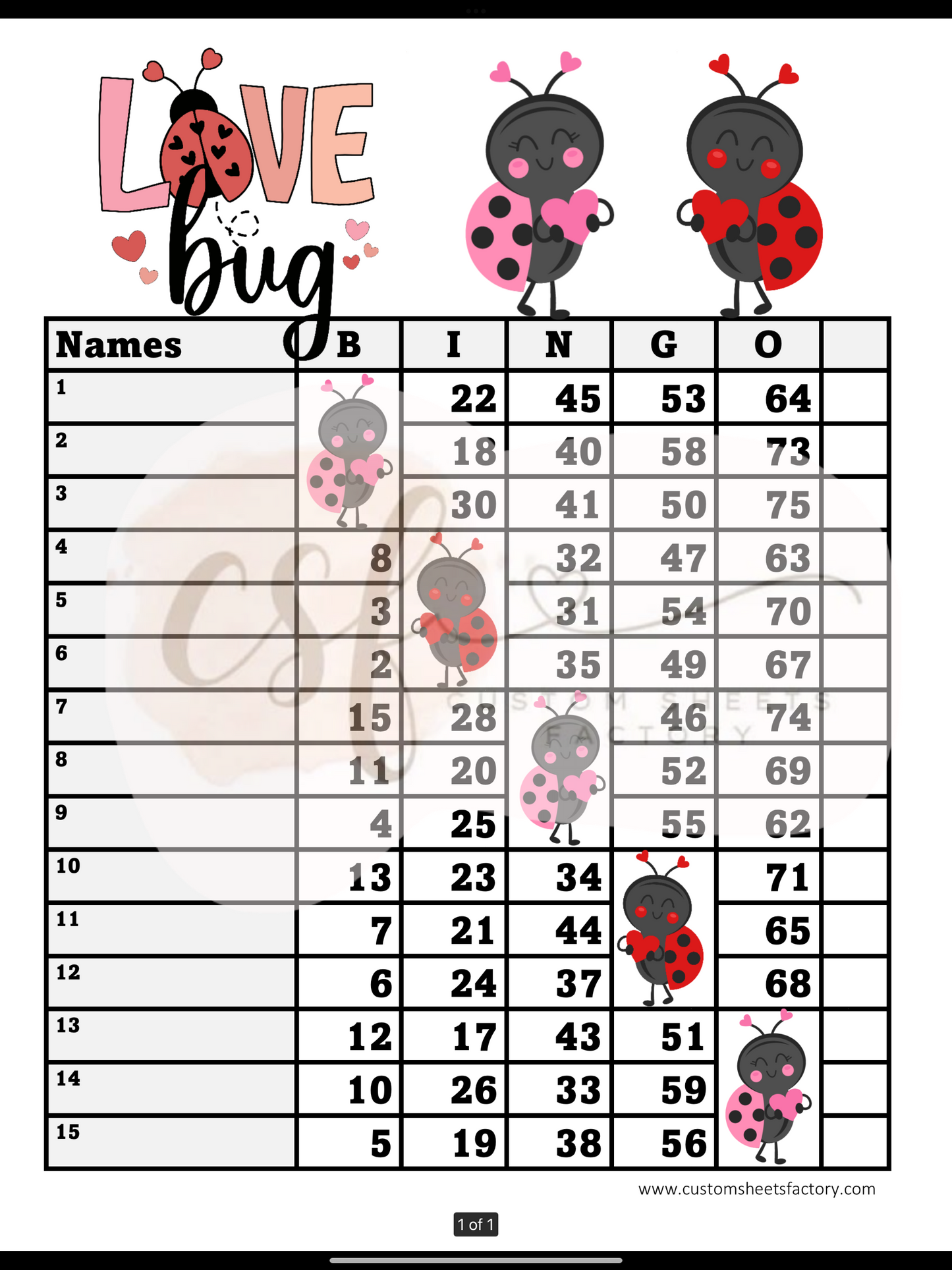 Love Bug - 15 Line - Straight & Houdini