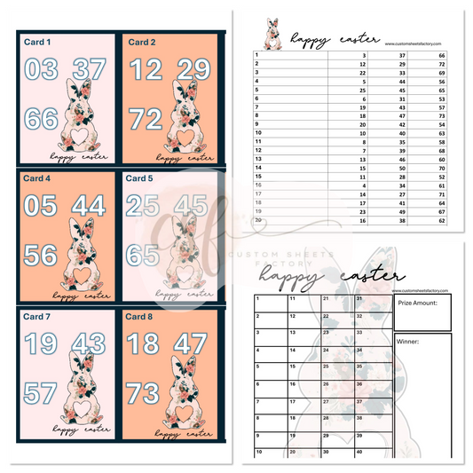 Happy Easter - 3 Number - 25 Cards