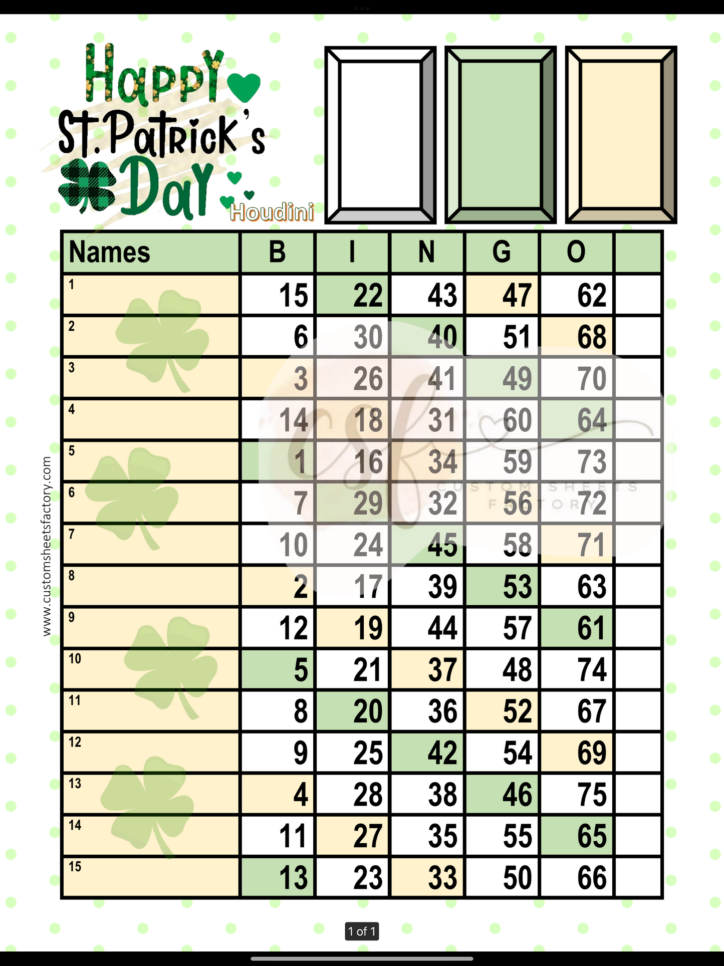 Happy St Patrick's Day - Two colour landing - Straight & Houdini