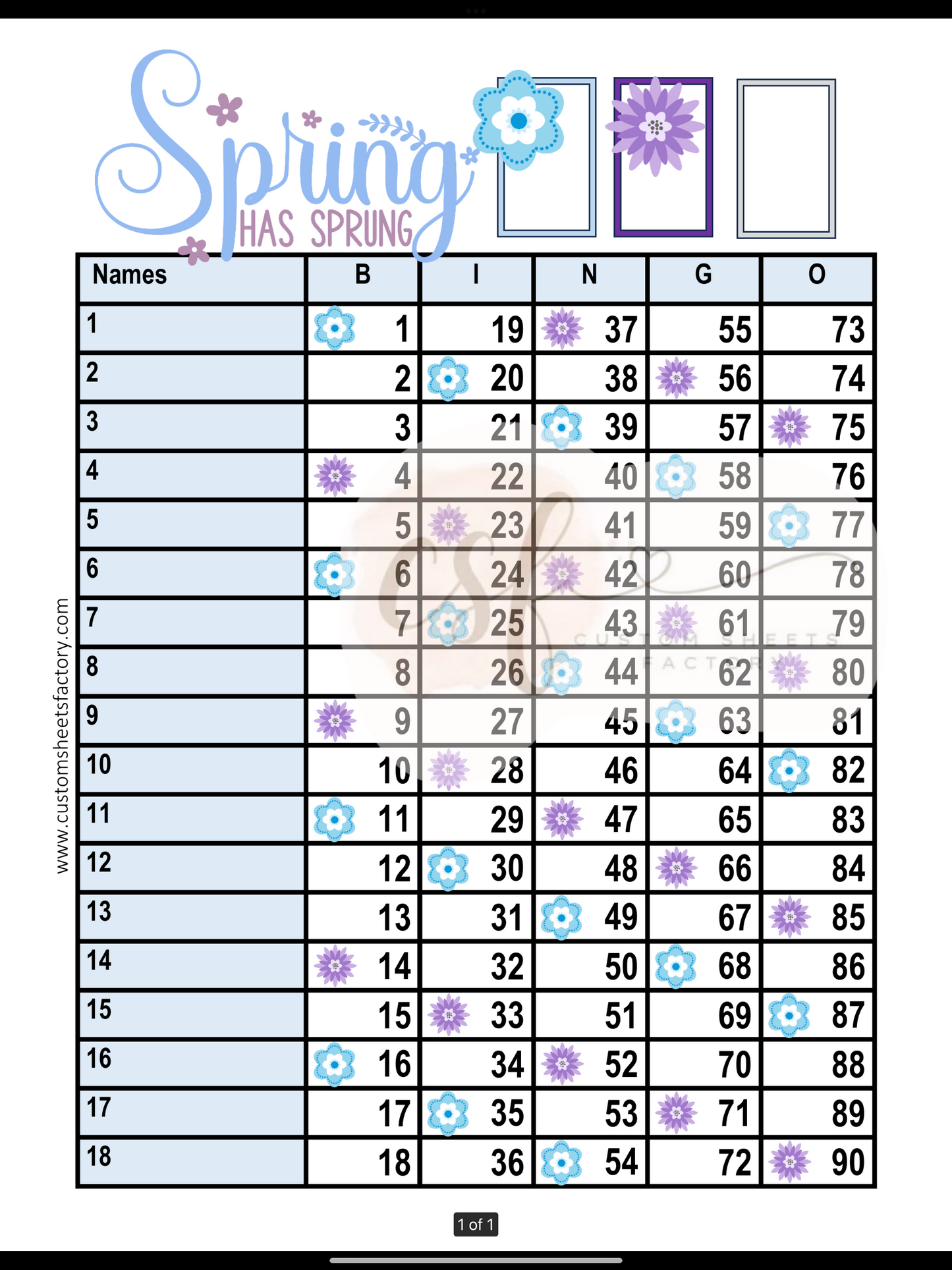 Spring has Sprung - Various Designs