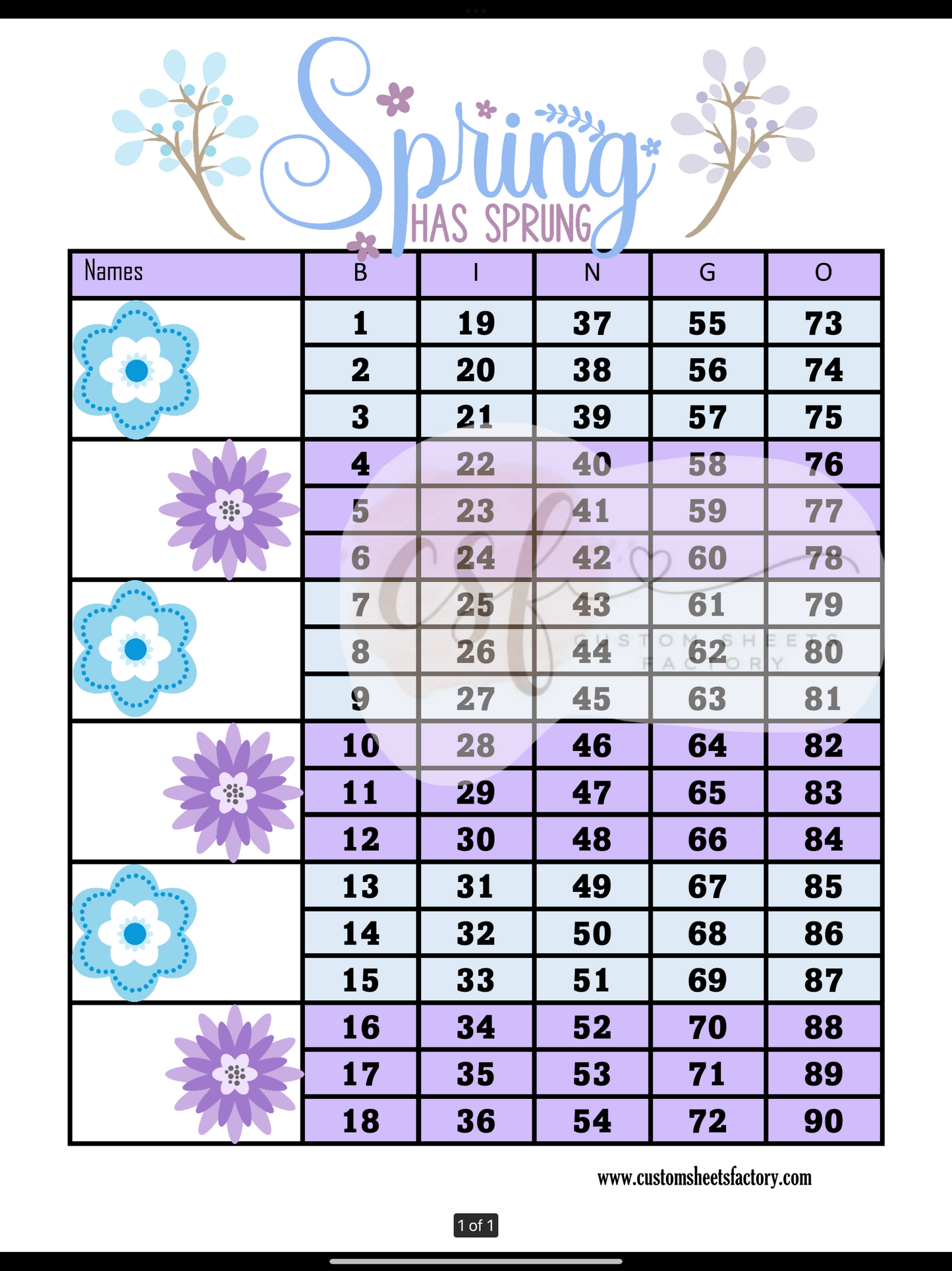 Spring has Sprung - Various Designs