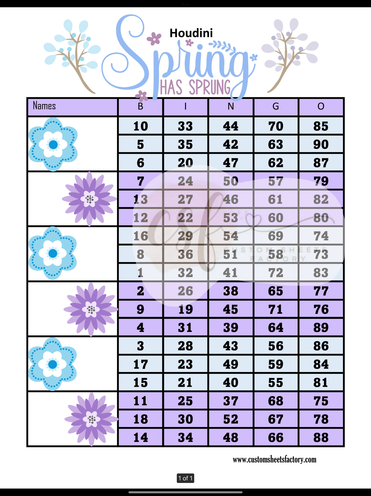 Spring has Sprung - Various Designs