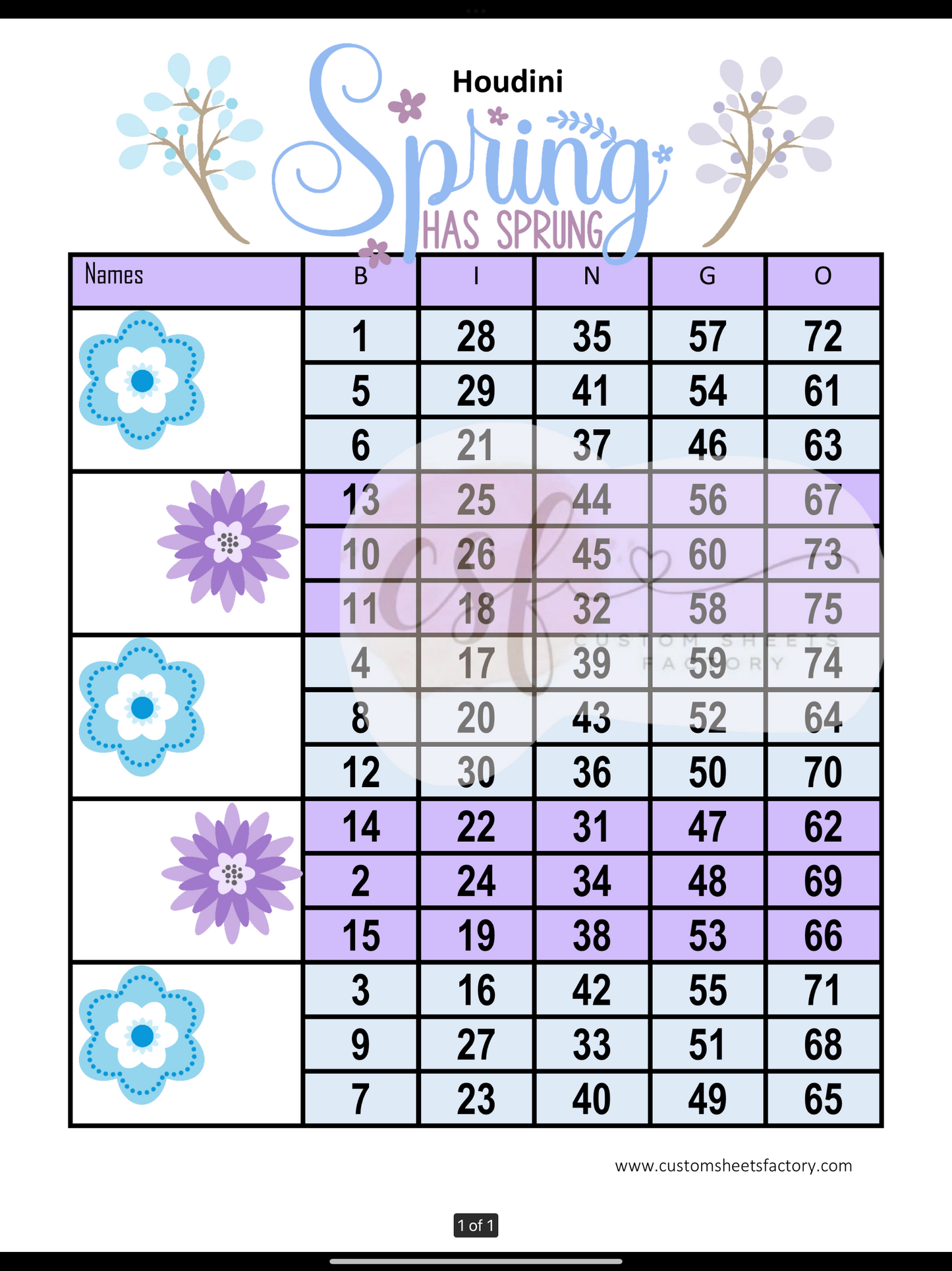 Spring has Sprung - Various Designs