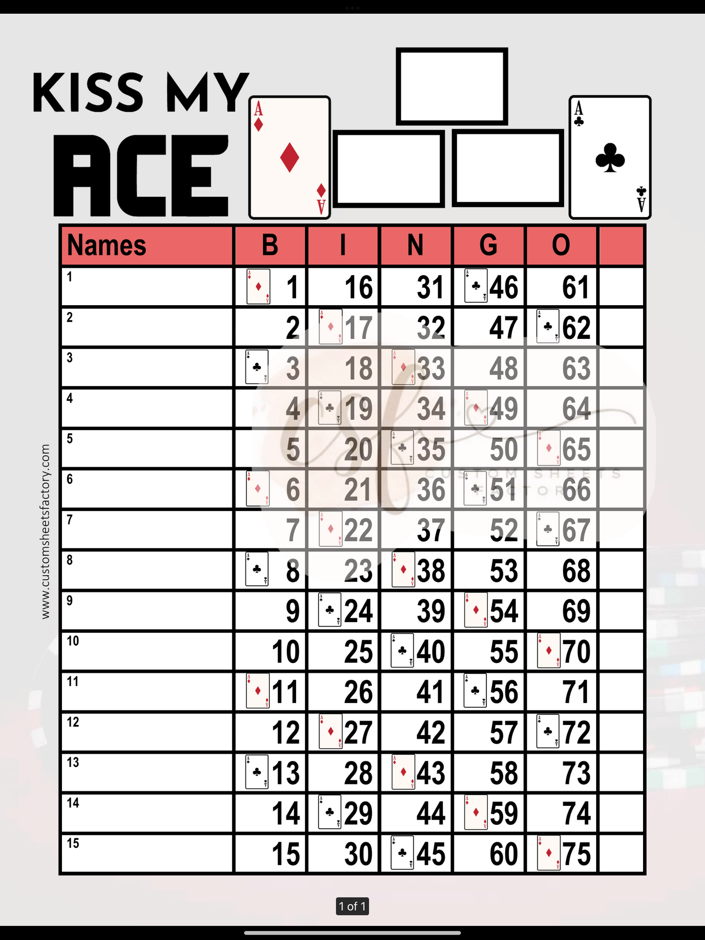 Kiss my ACE - 15 Line - Straight & Houdini