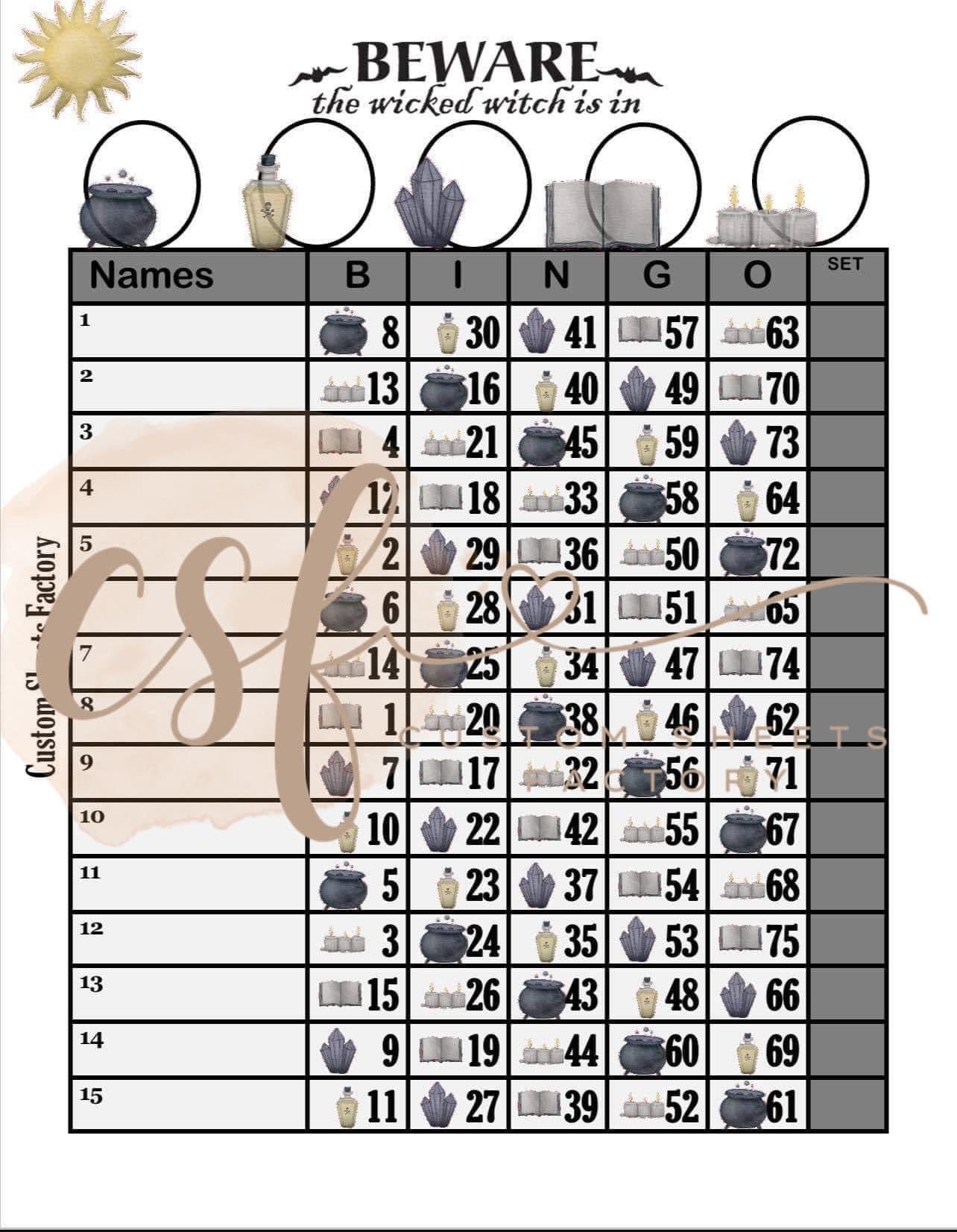 Beware of the wicked witch - 15 Line & Block