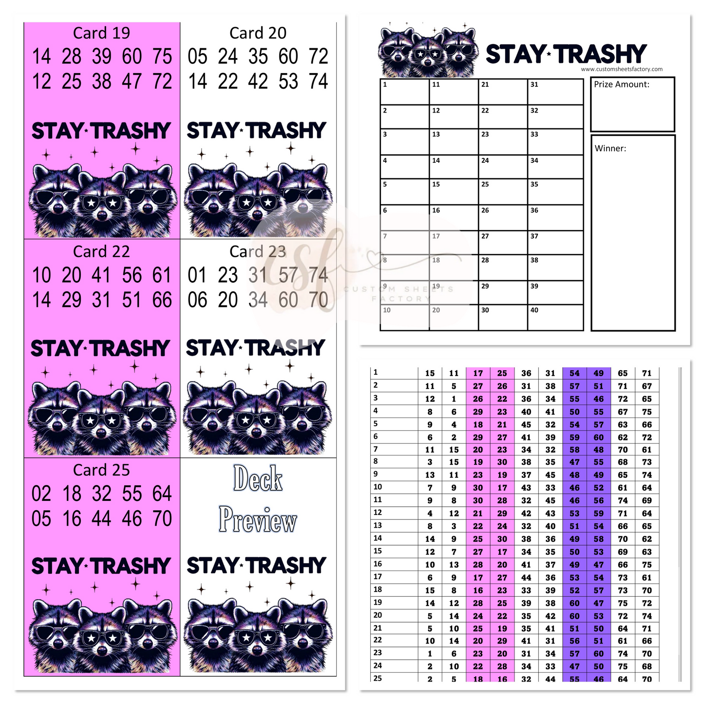 Stay Trashy - Holder Set - 10 Number - 25 Cards