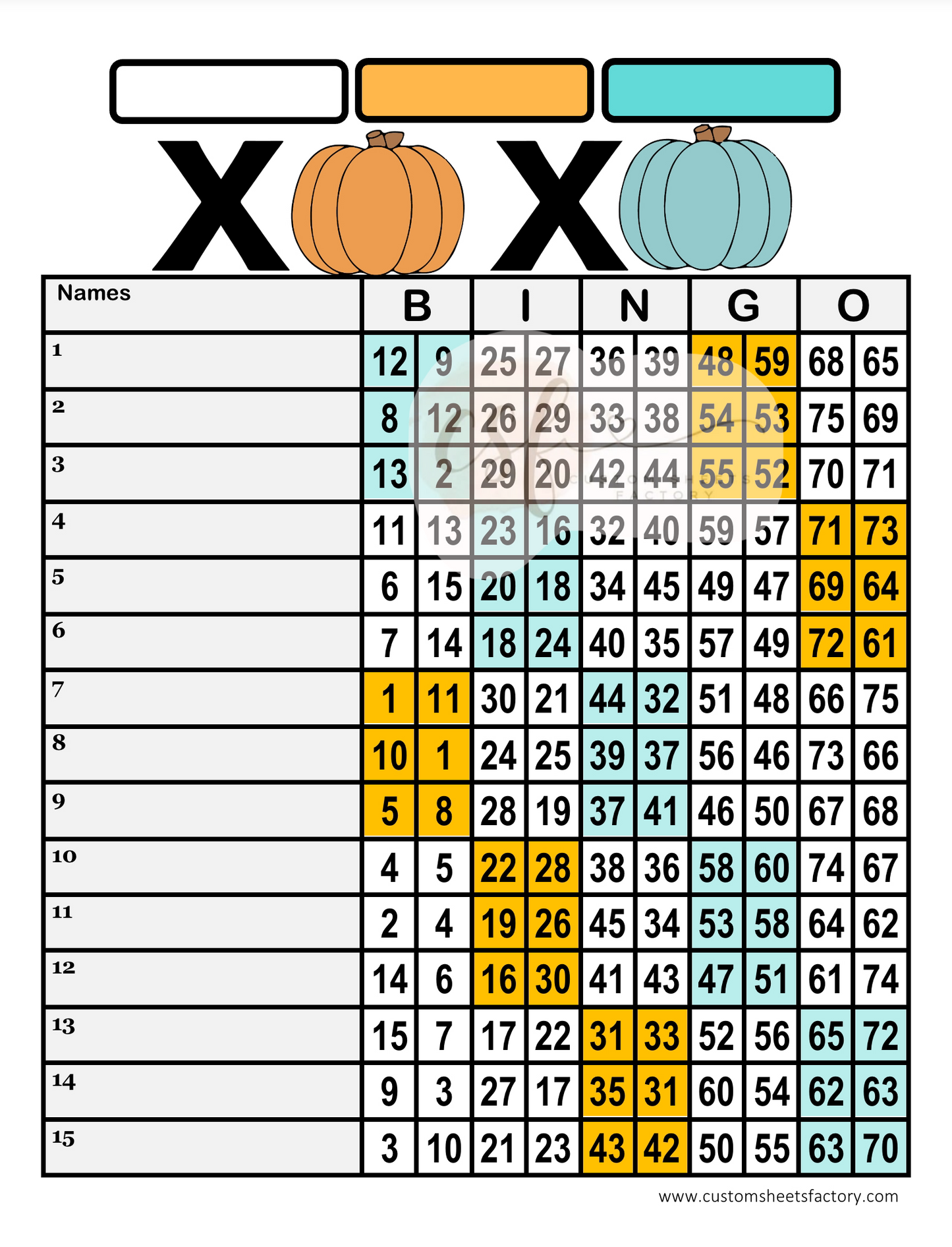 XOXO pumpkins - Various Designs