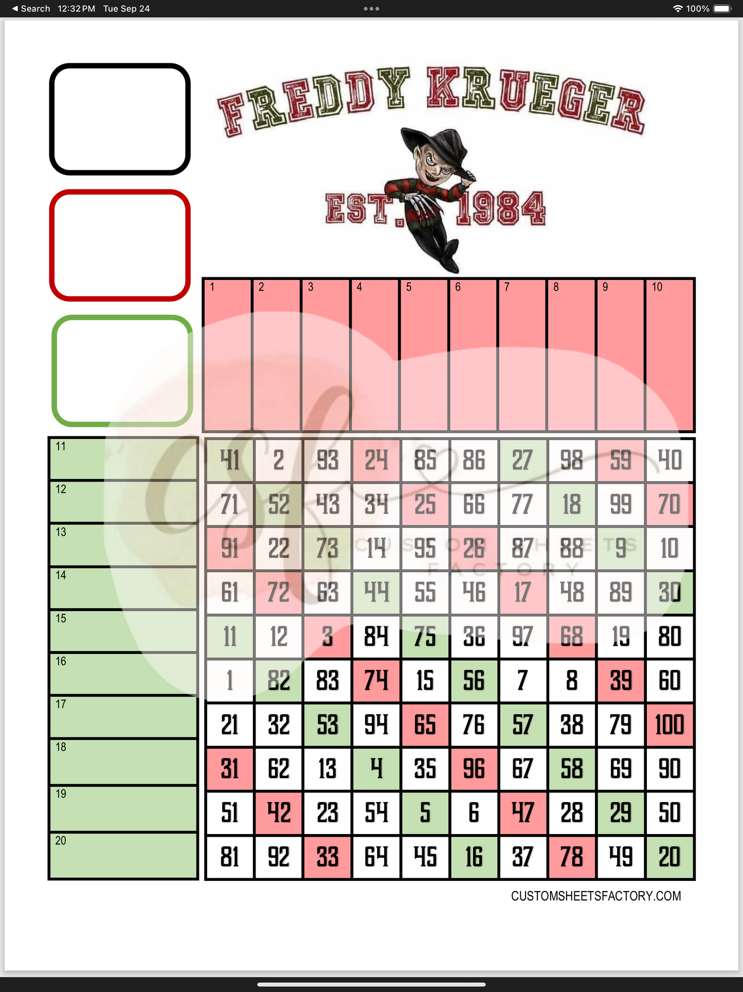 Freddy 1984 - 15 Line and Grid