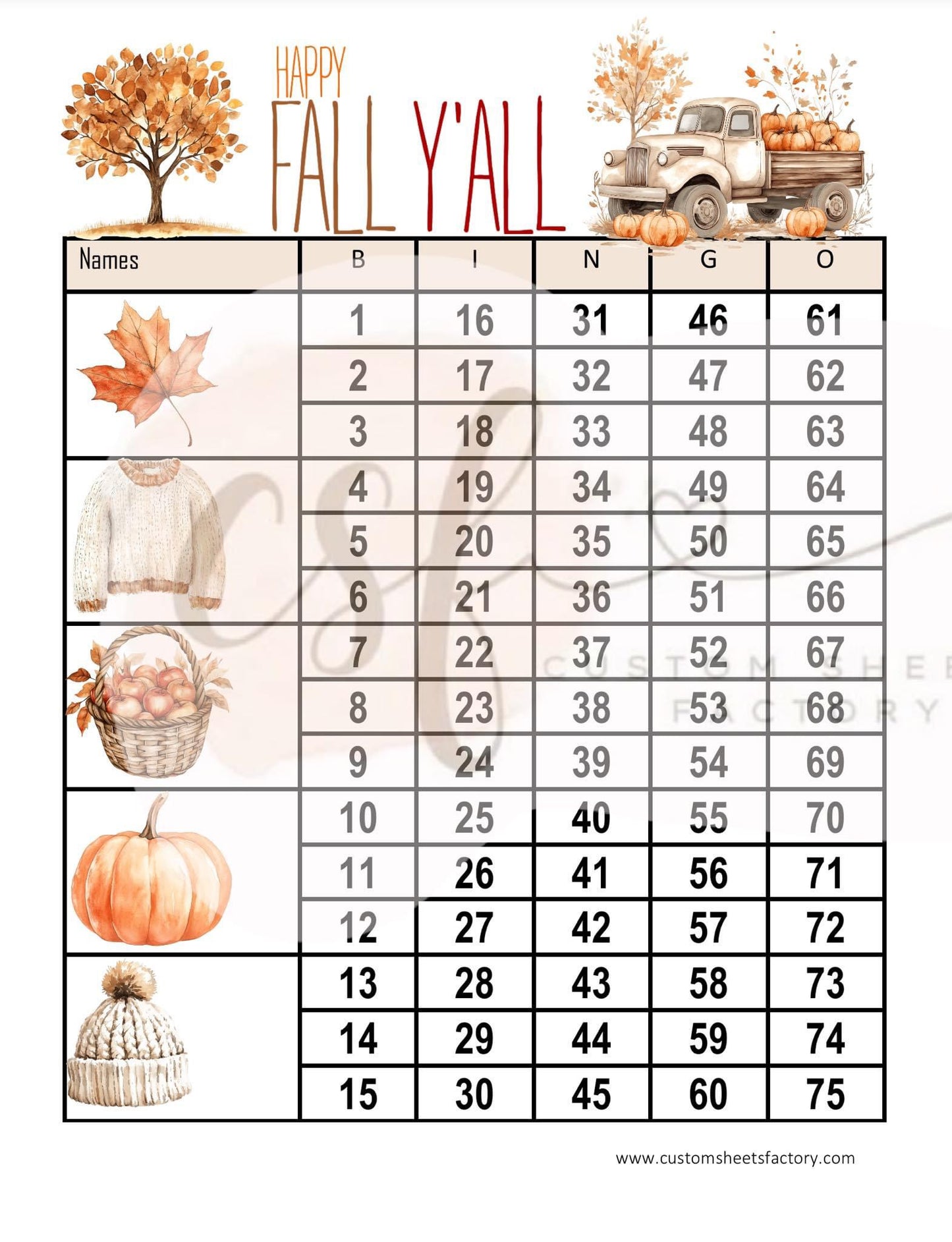 Happy Fall Yall - Various Designs