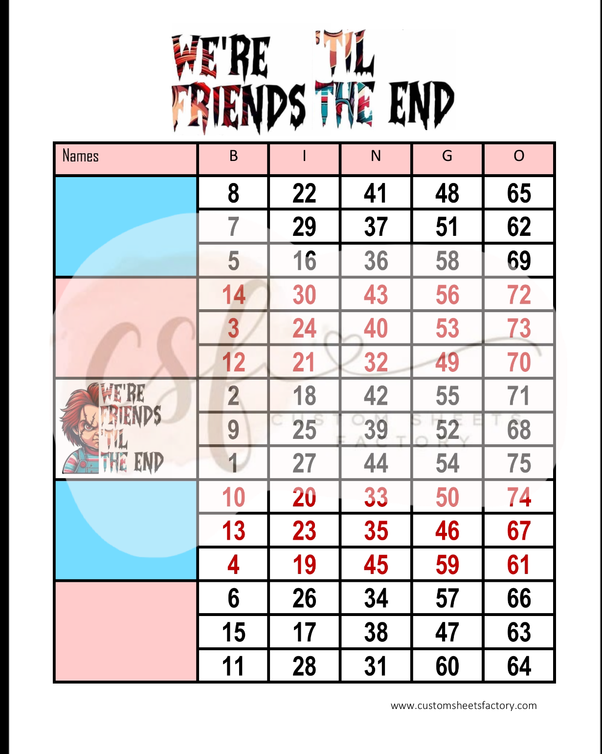 Were Friends till the End - Various Designs