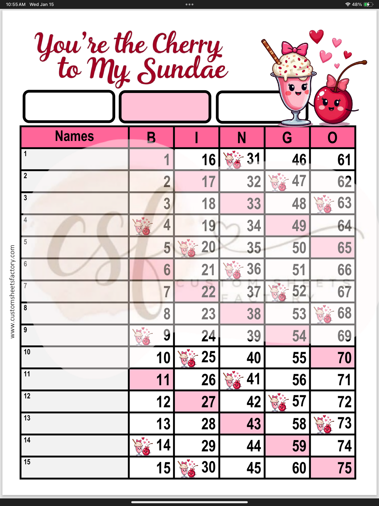 You're the Cherry to my Sundae - Various Designs