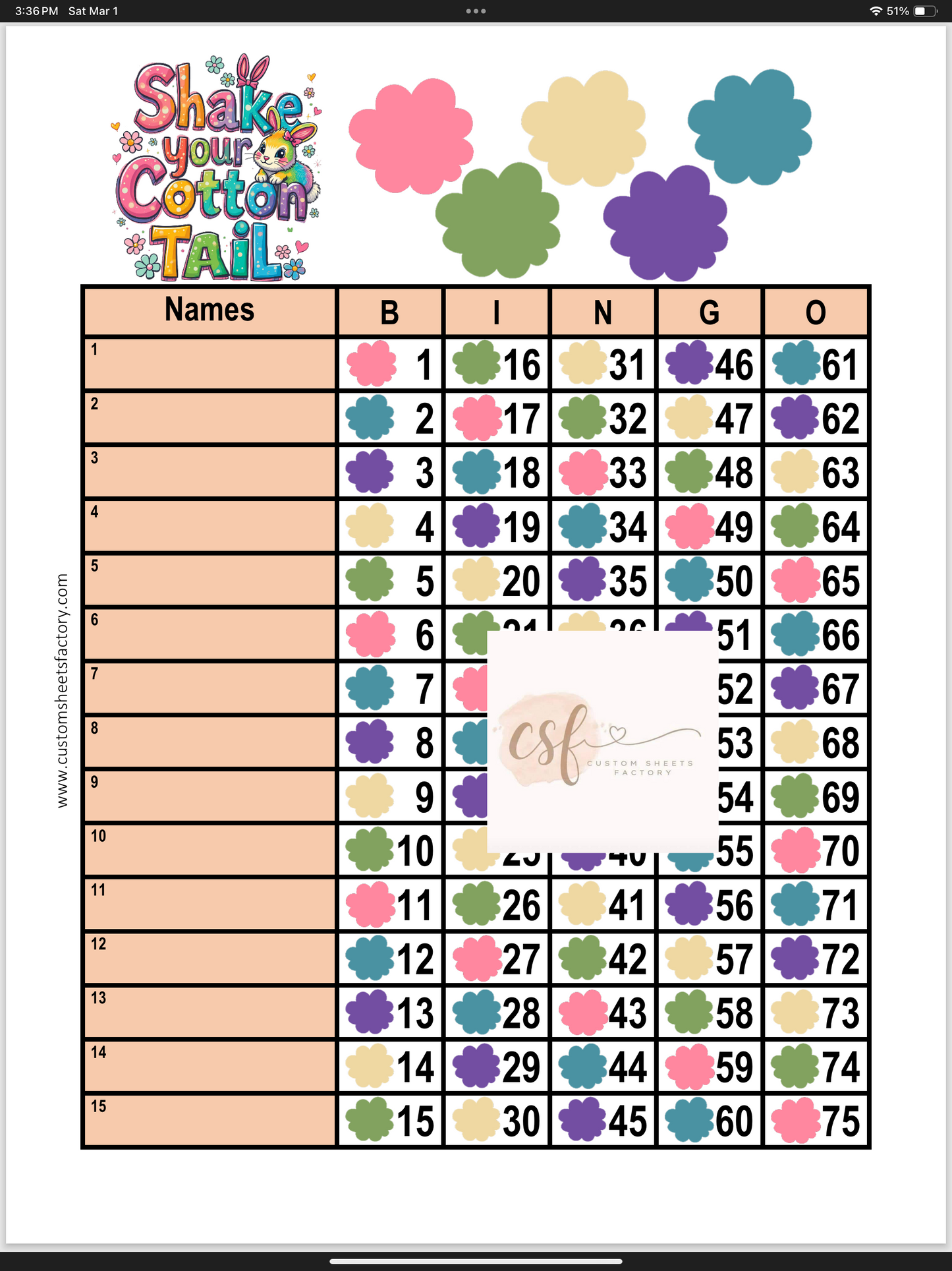 Shake your cotton Tail