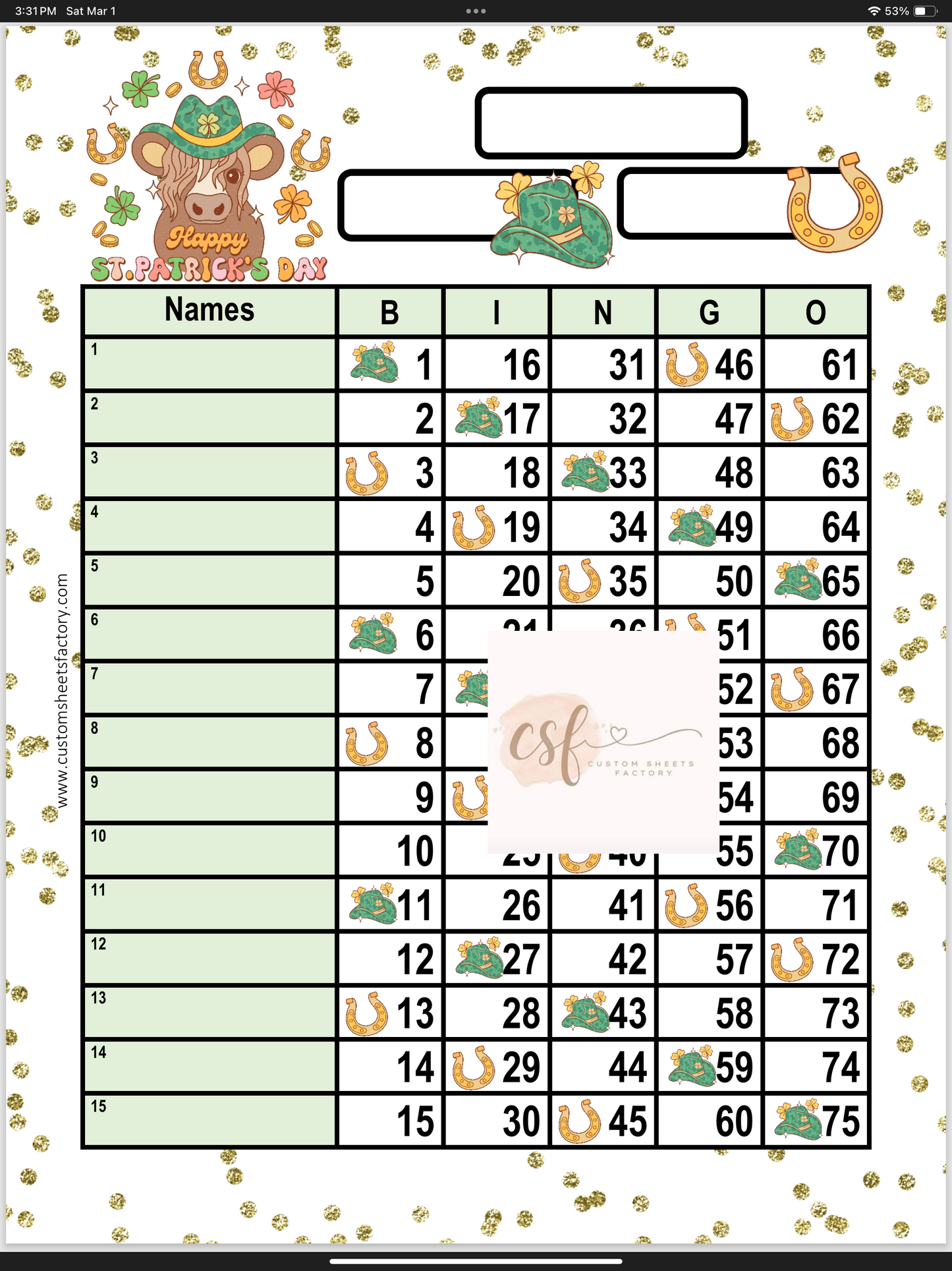 Happy St Patrick's Day - Cow