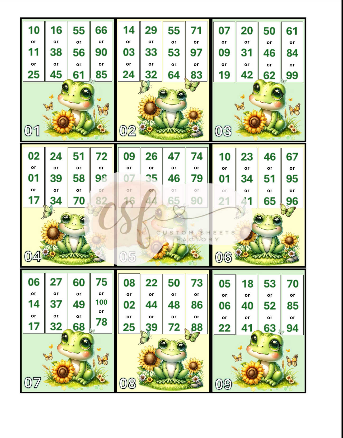 Sunflower Frogs - Double Action Supreme Holders