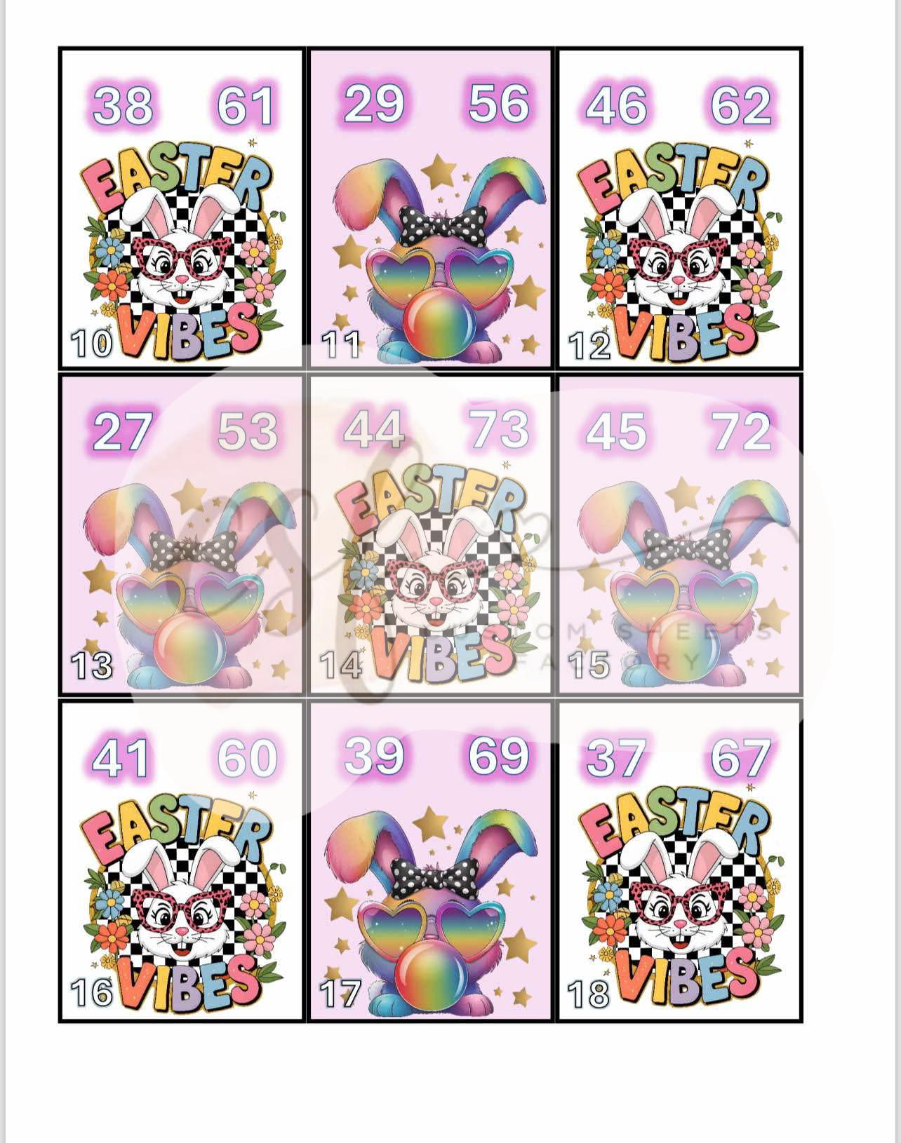 Easter Vibes - 2 Ball Holders - 25 Cards 75 Ball