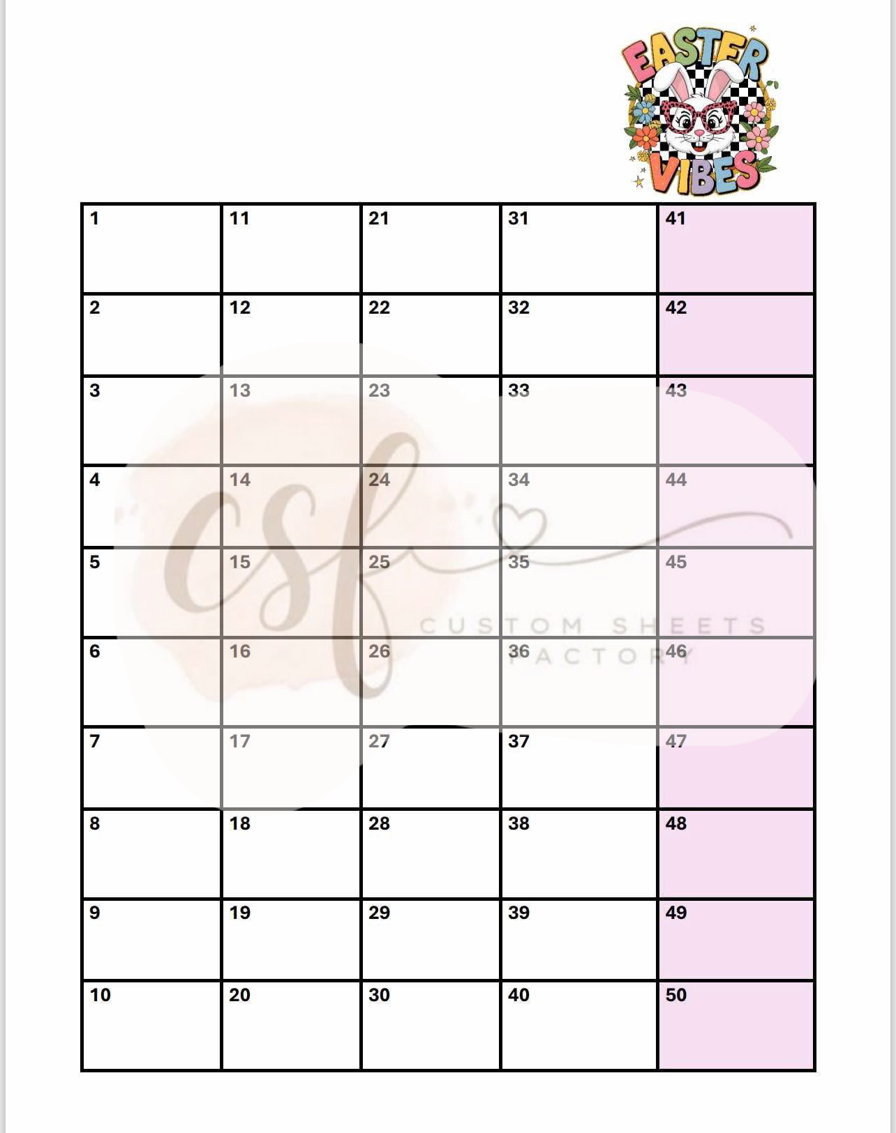 Easter Vibes - 2 Ball Holders - 25 Cards 75 Ball
