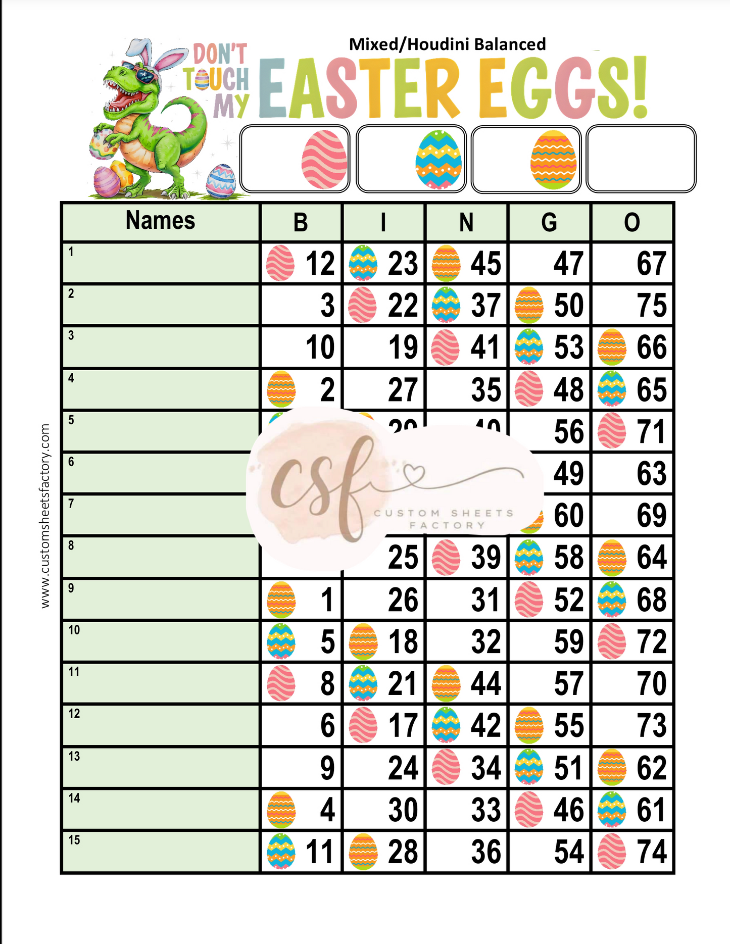 Dont Touch My Easter Eggs - TRex