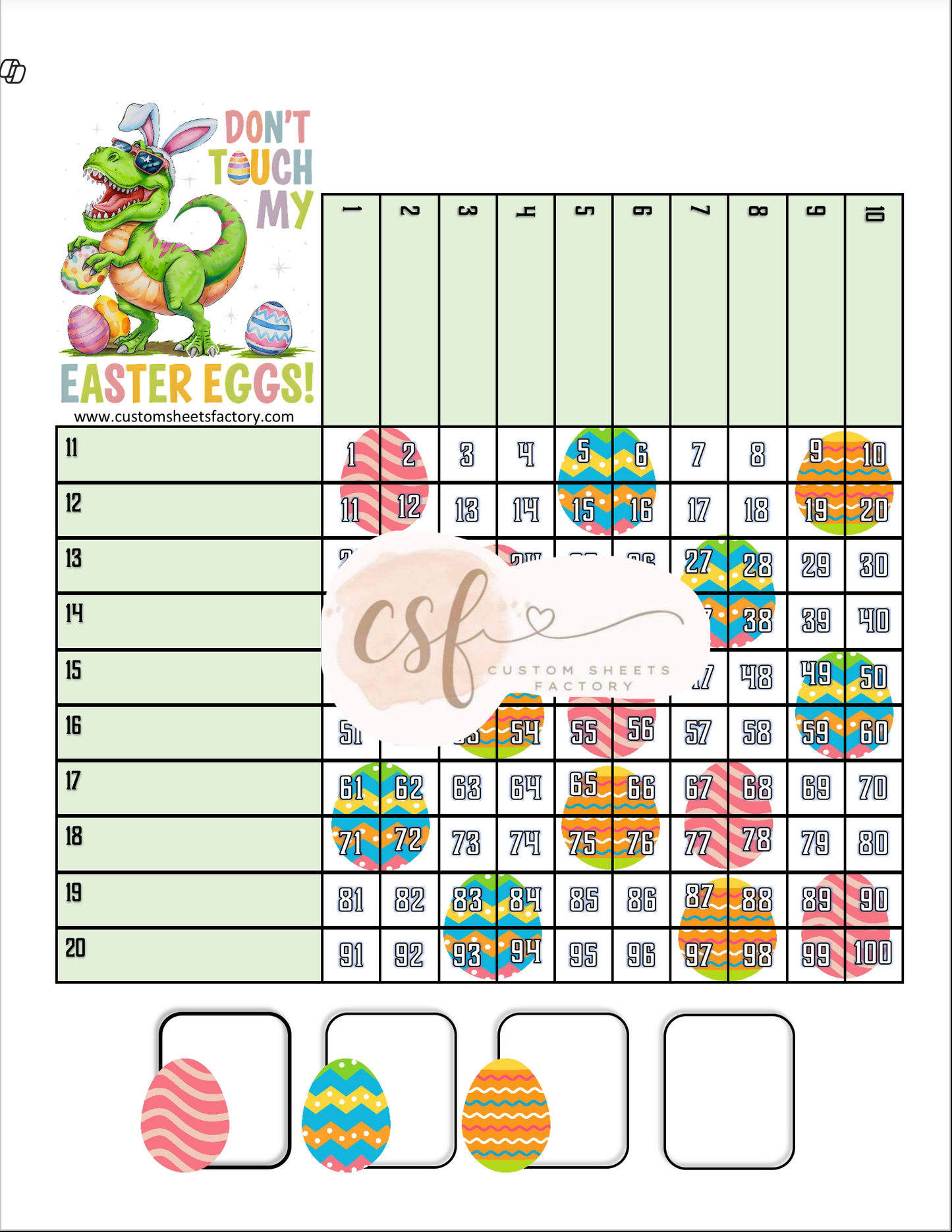 Dont Touch My Easter Eggs - TRex