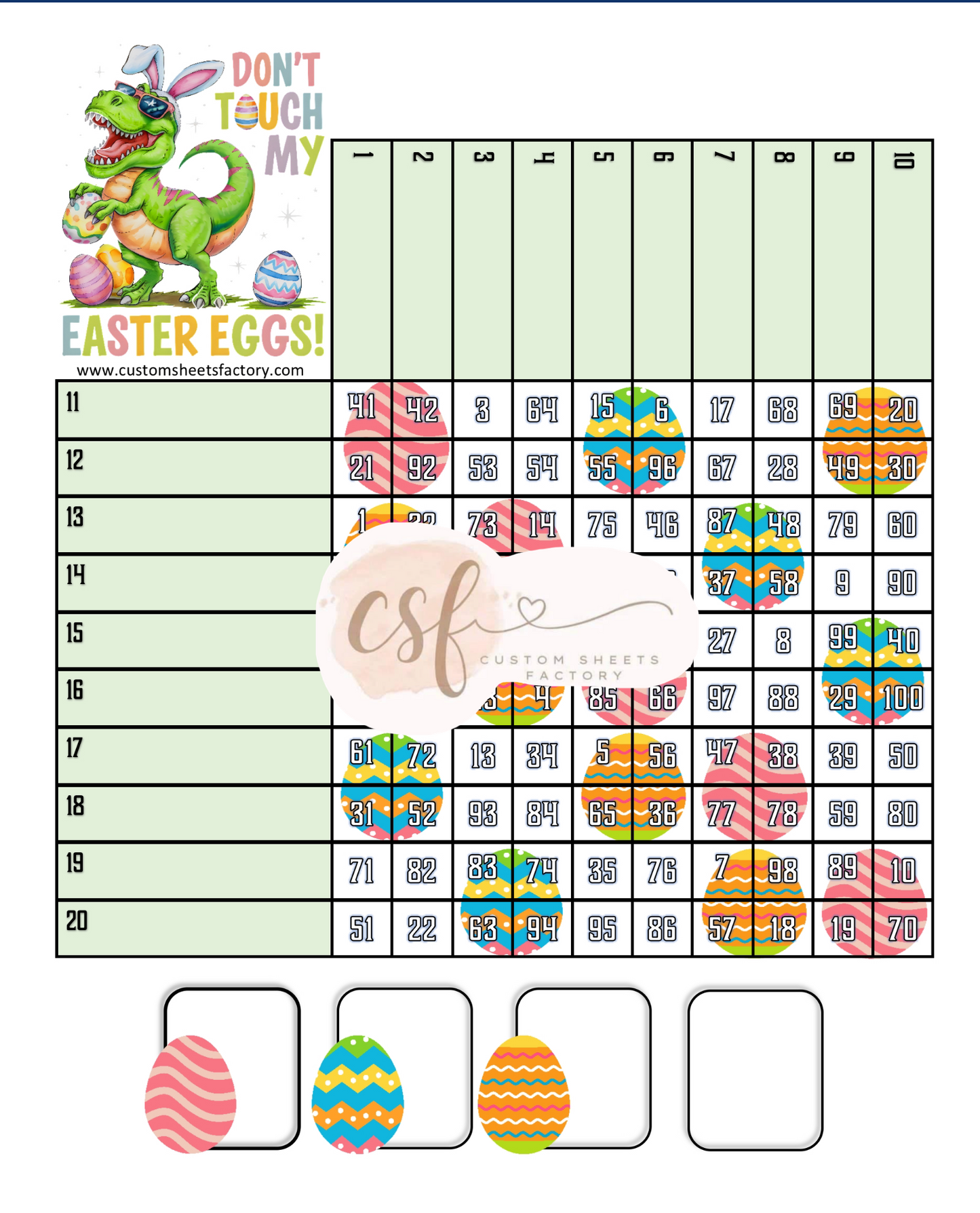 Dont Touch My Easter Eggs - TRex