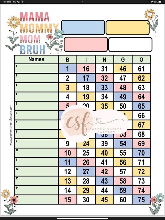 Mama Mommy Mom Bruh - Various Designs