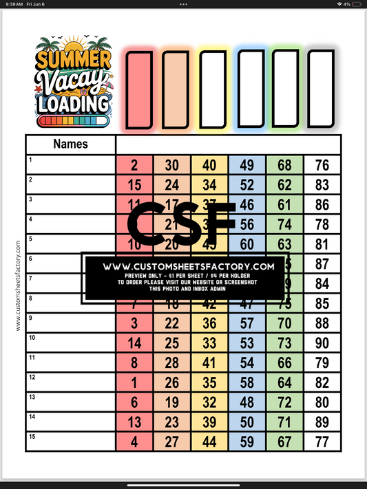 Summer Vacay Loading - Various Designs