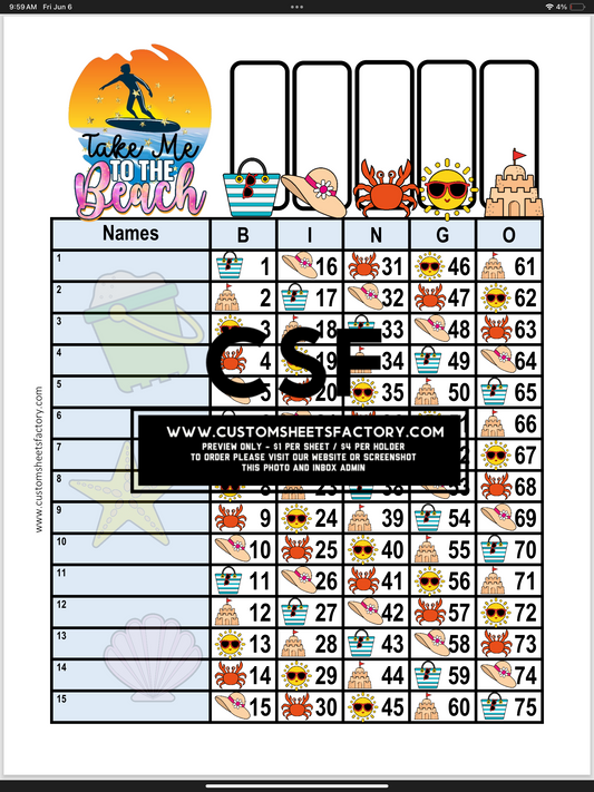 Take me to the Beach - Various Designs