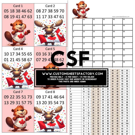 Canada Day Holders - 10 Number 25 Cards