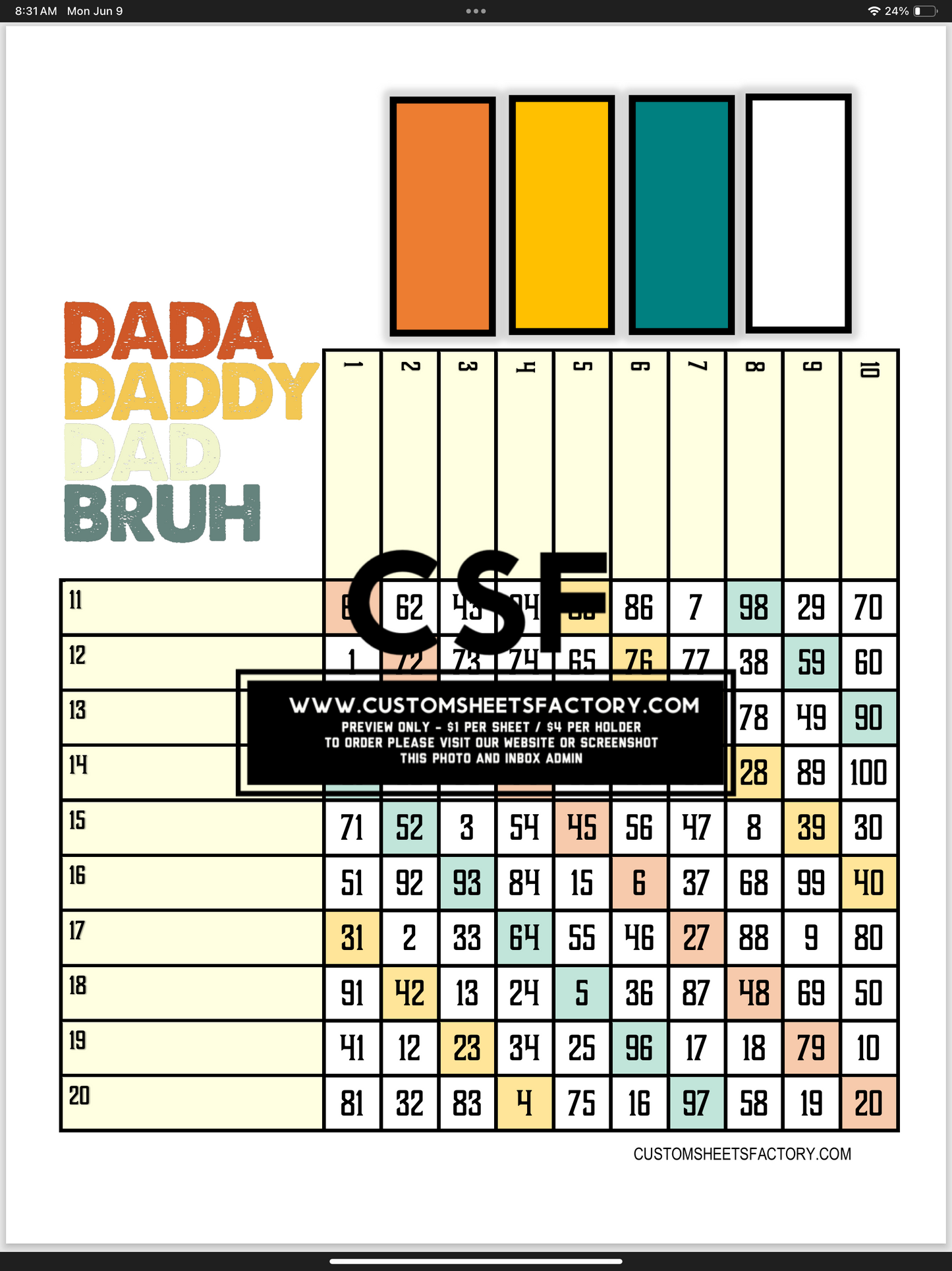 Dada Daddy Dad Bruh - Various Designs