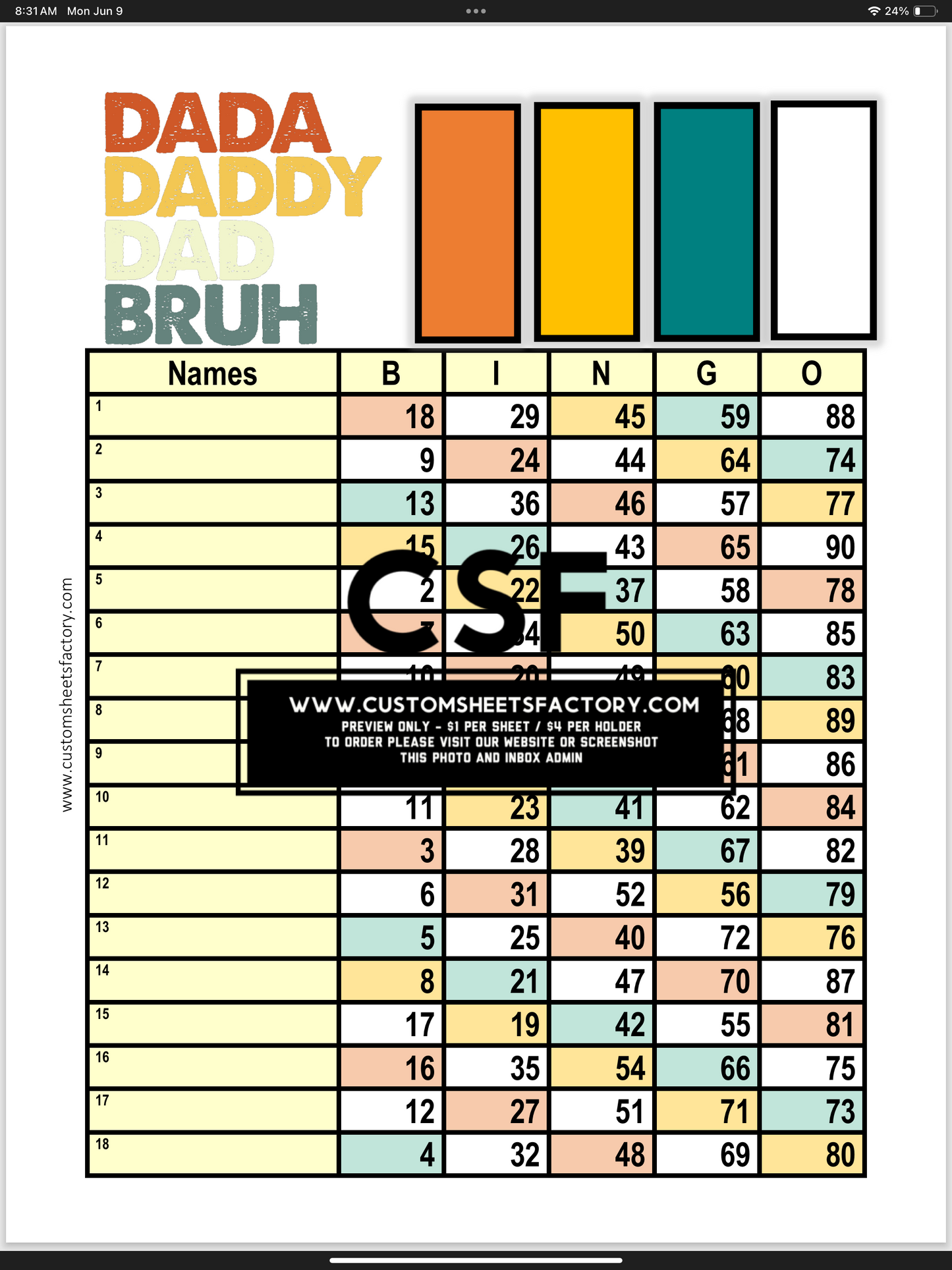 Dada Daddy Dad Bruh - Various Designs