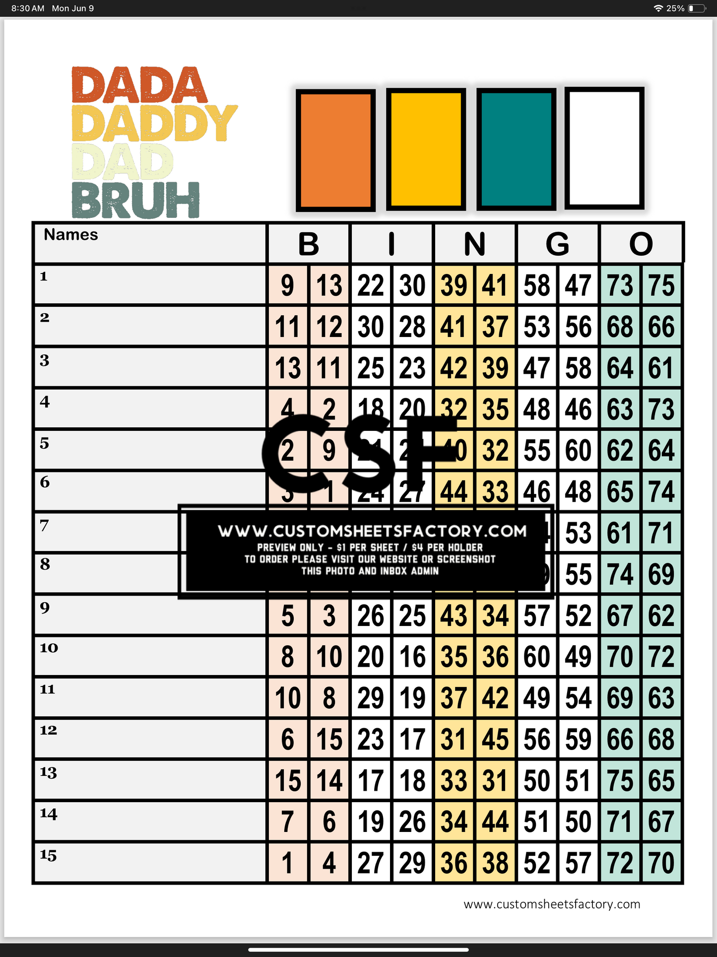 Dada Daddy Dad Bruh - Various Designs