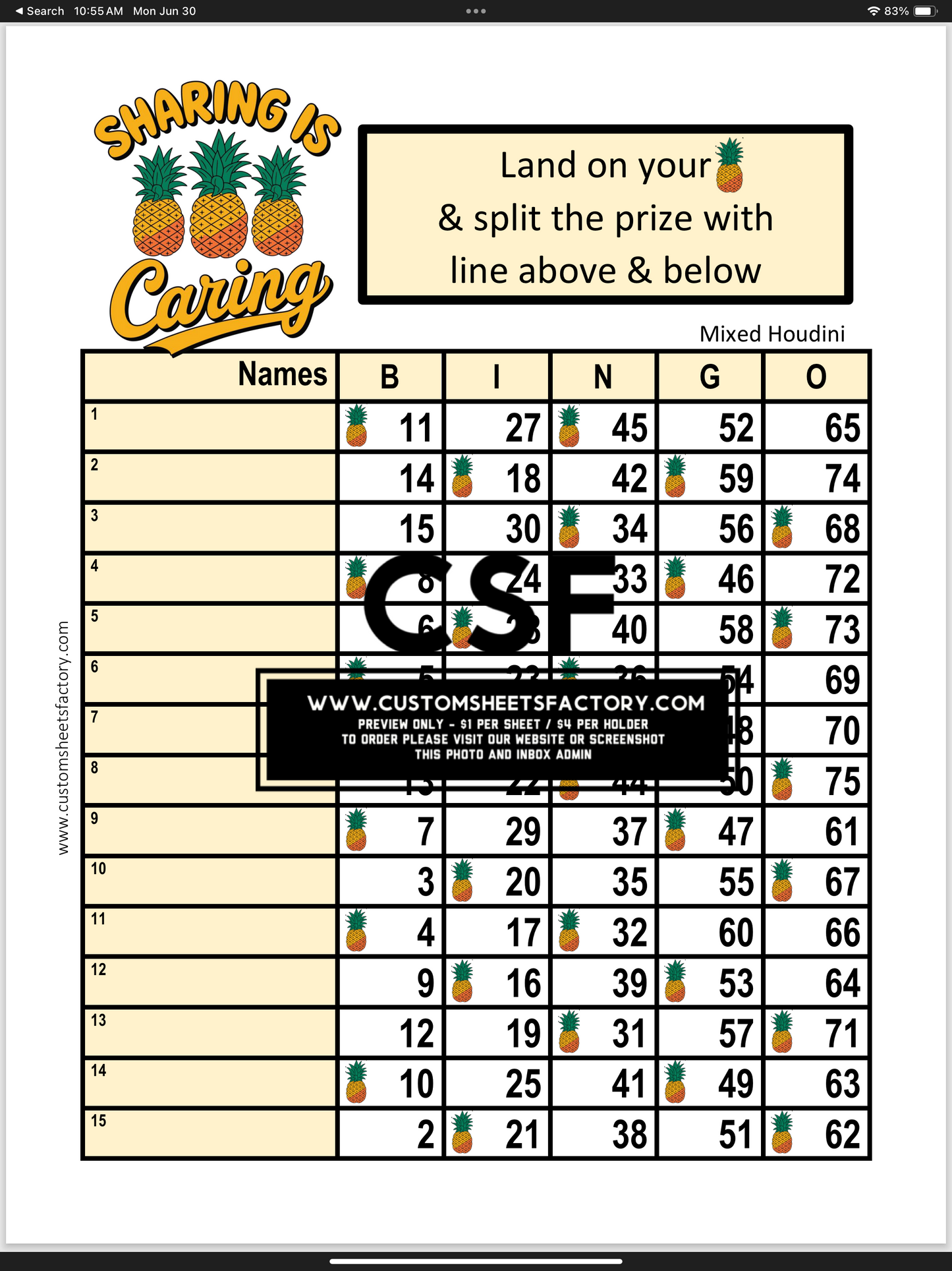 $5 Themed Bundles - Pineapple