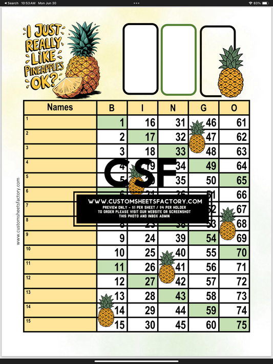 I just really like Pineapples OK