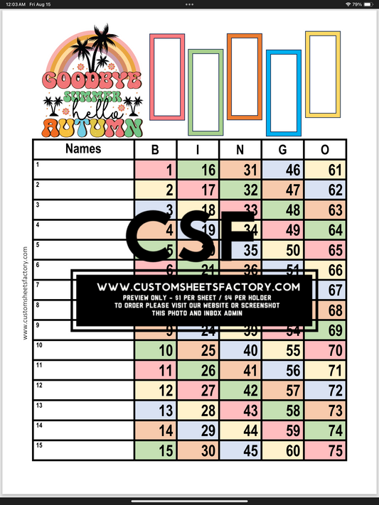 Goodbye Summer Hello Autumn