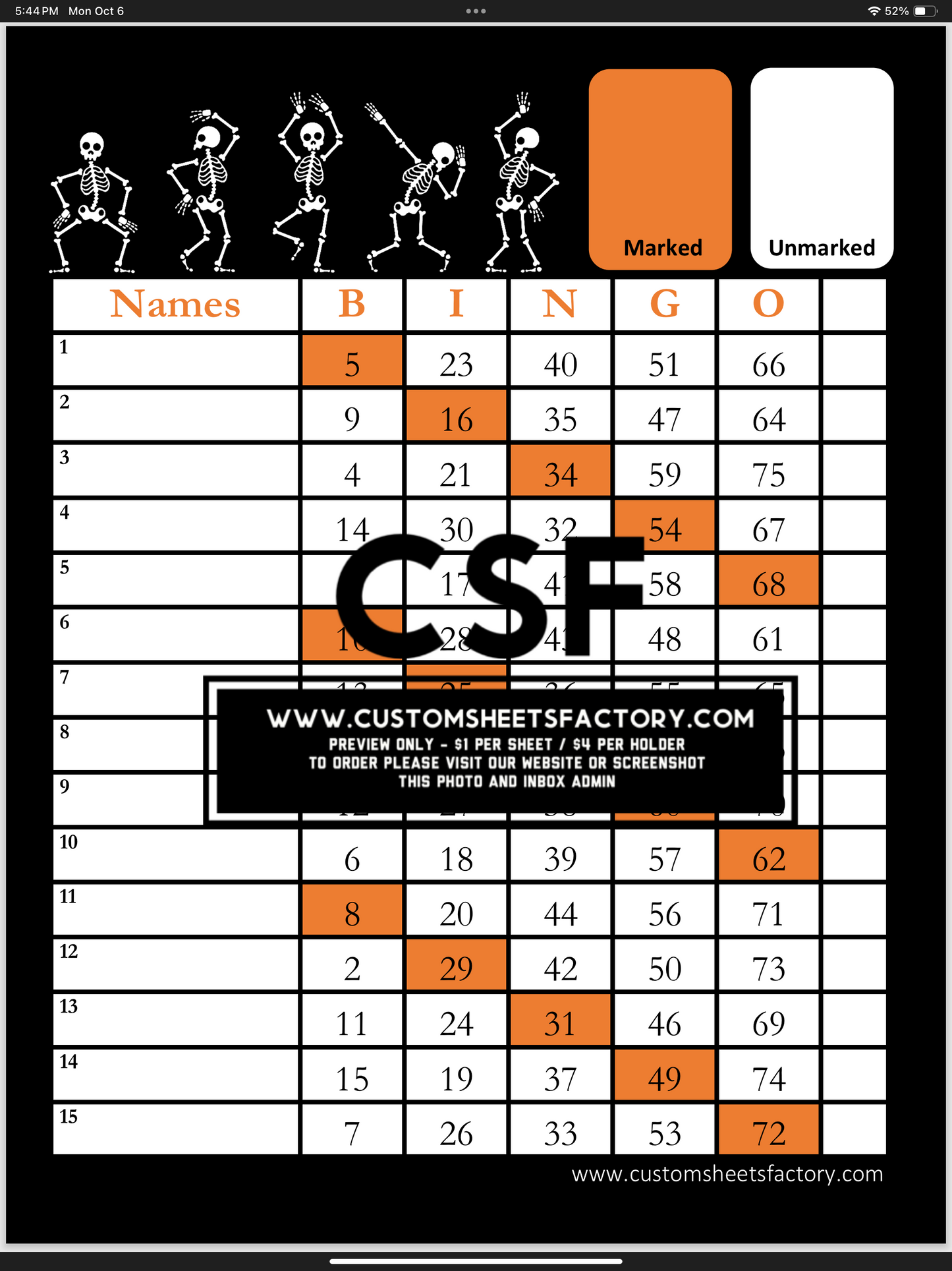 Skelton - Orange Single Landing