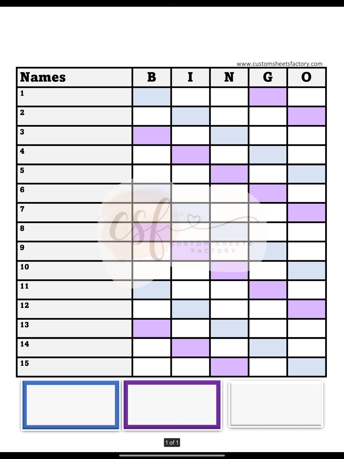 Basic Bundle - Purple & Blue - 10 pages