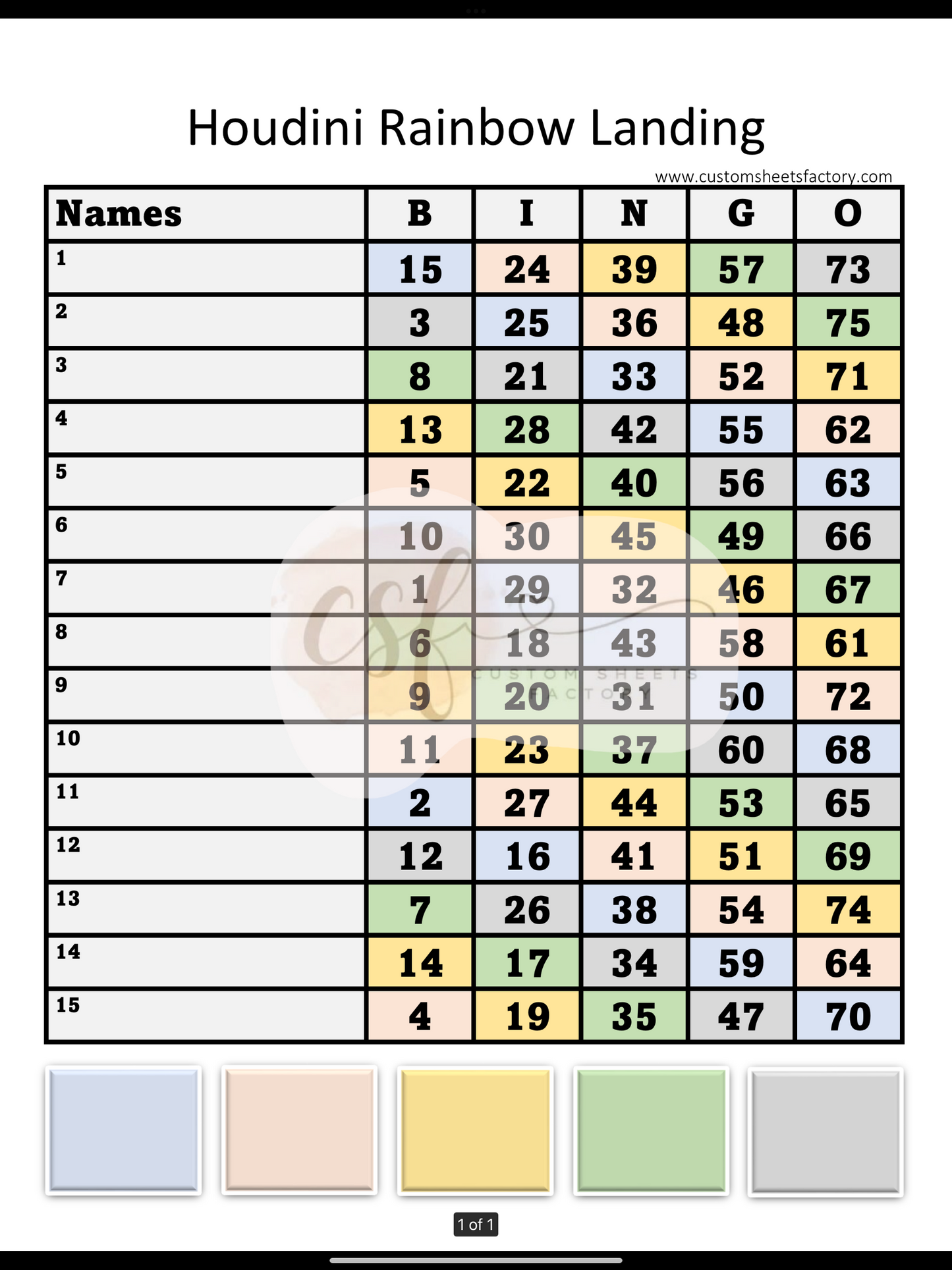 Basic Bundle - Rainbow - 10 pages