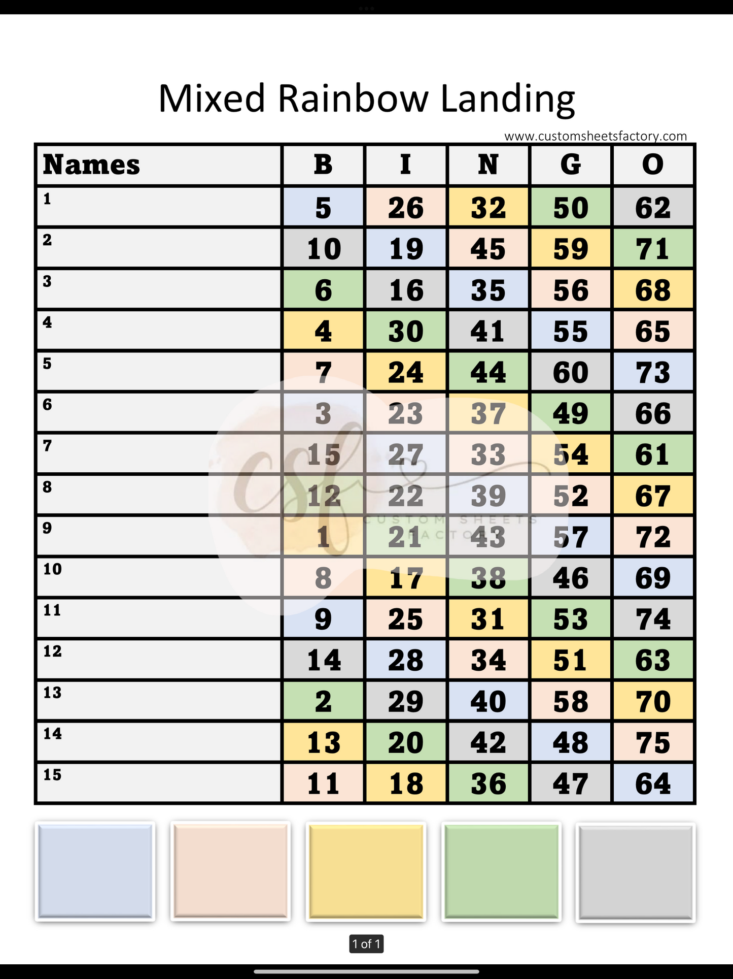 Basic Bundle - Rainbow - 10 pages