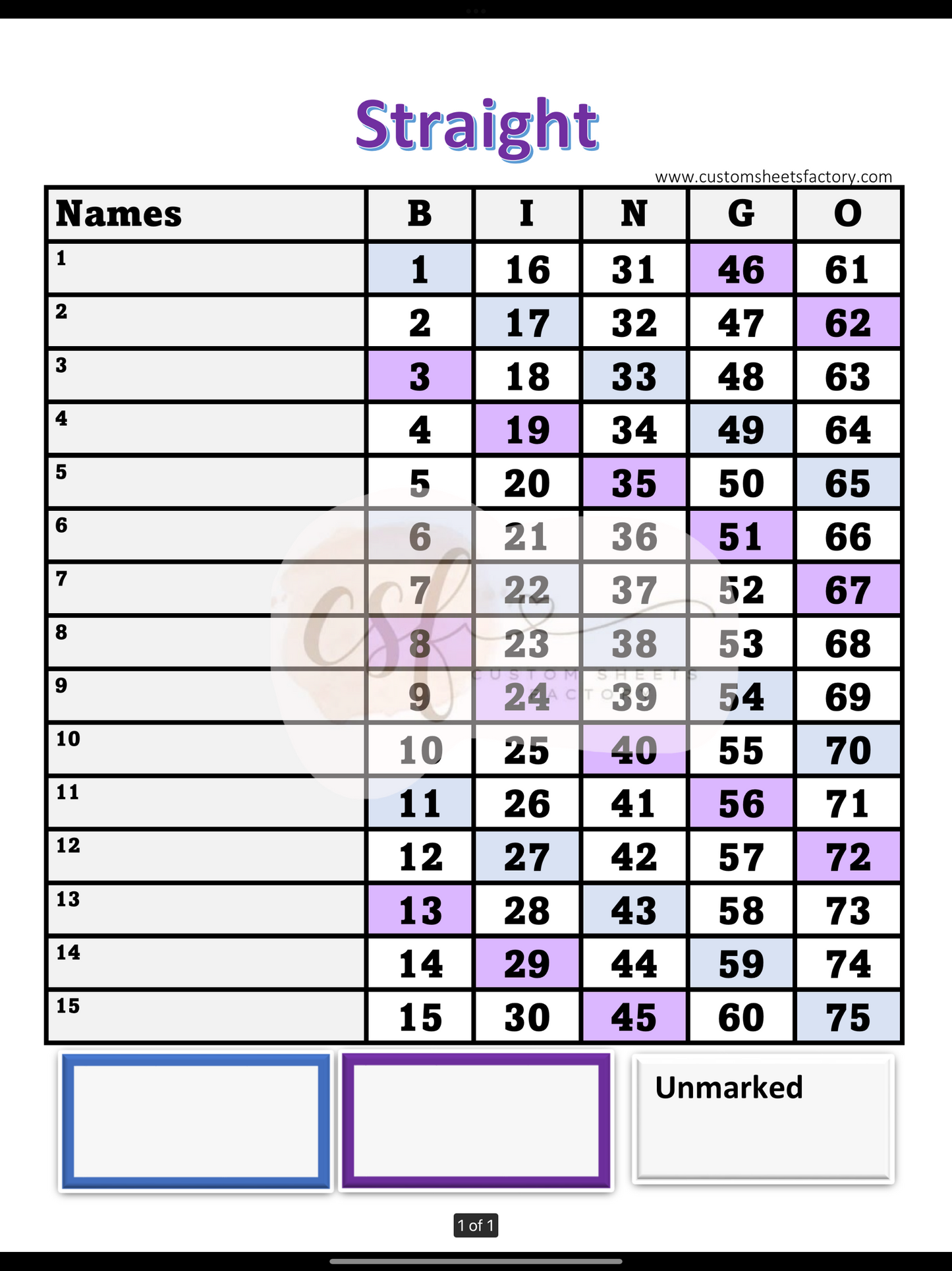 Basic Bundle - Purple & Blue - 10 pages