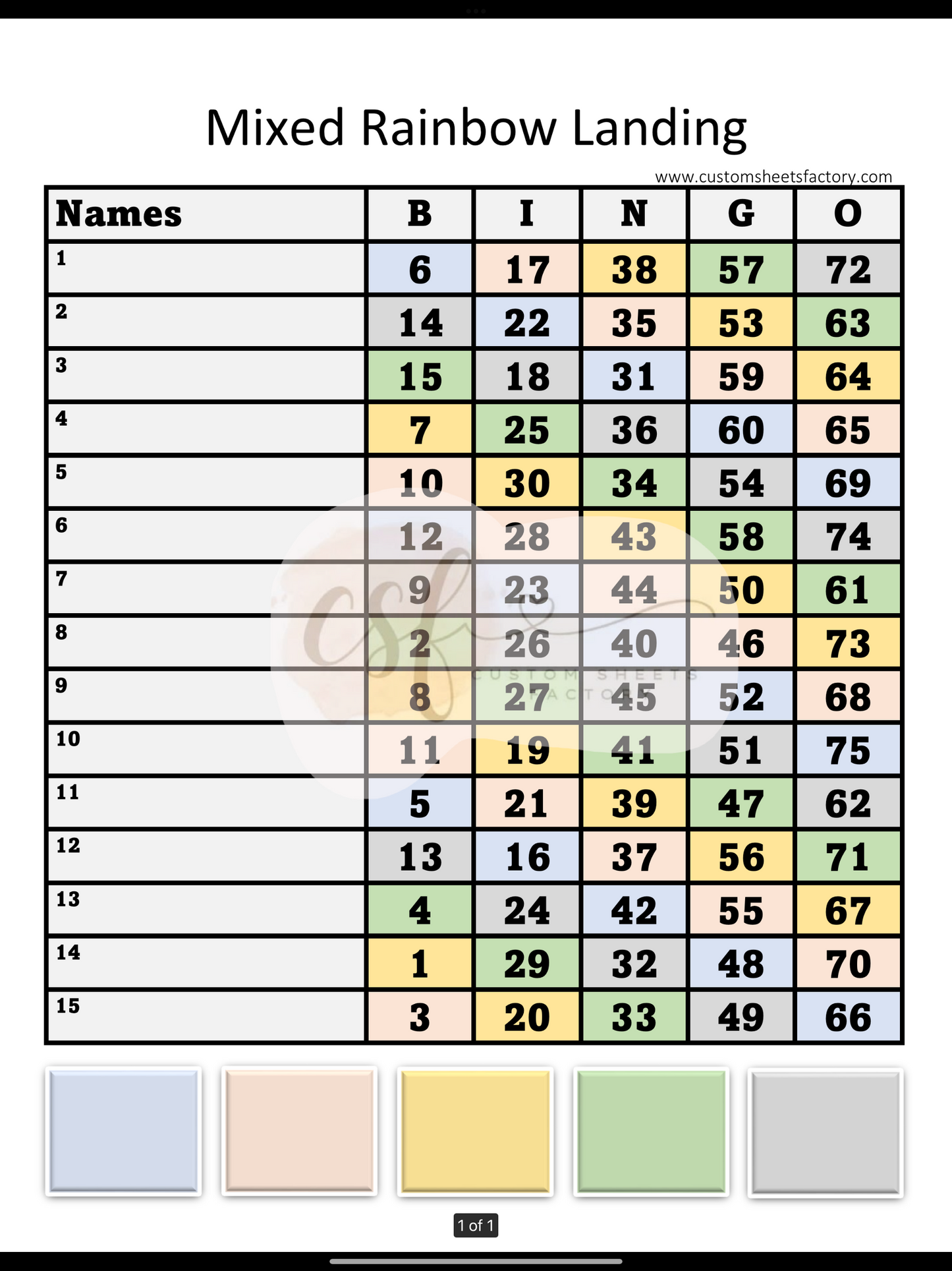 Basic Bundle - Rainbow - 10 pages